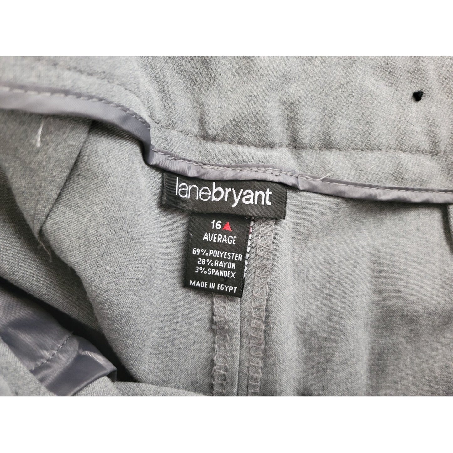 Lane Bryant Womens Pants 16 Average Straight Leg Gray Poly Blend Office Basic