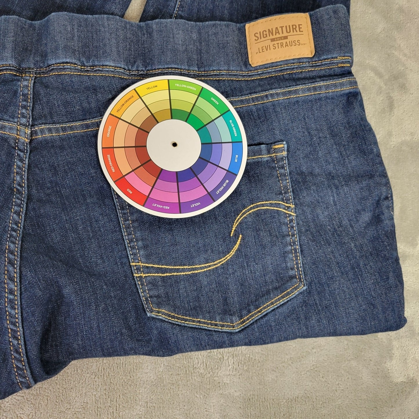 Levis Signature Womens Jeans 24 Plus Capri Dark Blue Denim Total Shaping Zip Fly