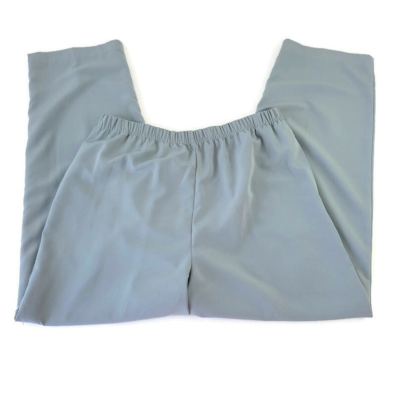 Coldwater Creek Womens Pants Extra Large Straight Leg Pull On Comfy Gray Blue