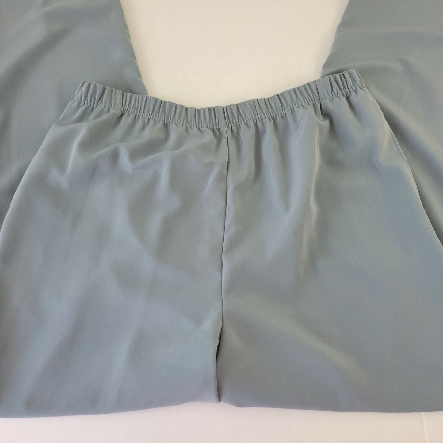 Coldwater Creek Womens Pants Extra Large Straight Leg Pull On Comfy Gray Blue