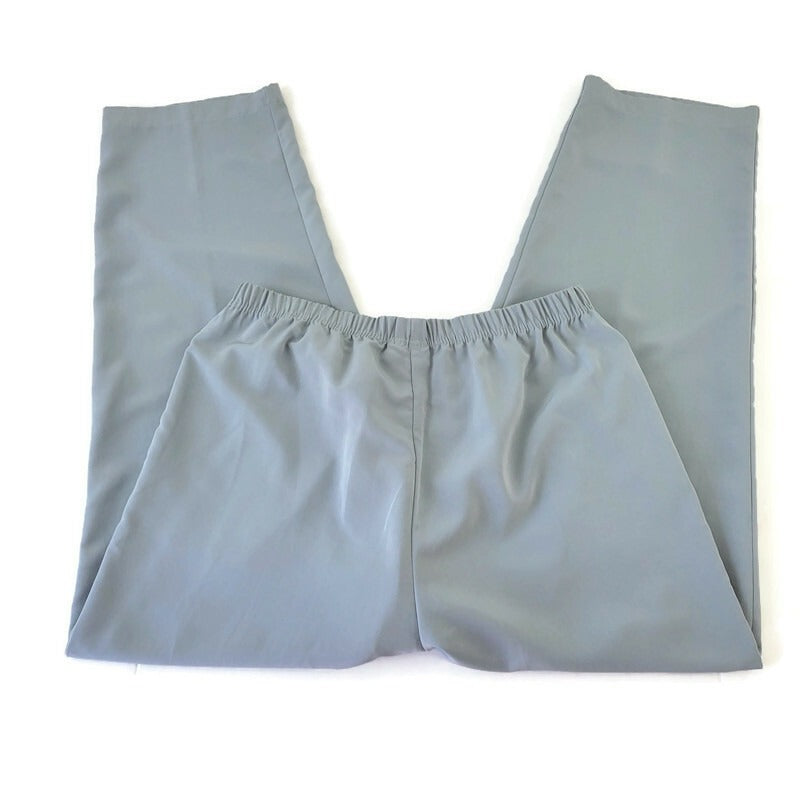 Coldwater Creek Womens Pants Extra Large Straight Leg Pull On Comfy Gray Blue