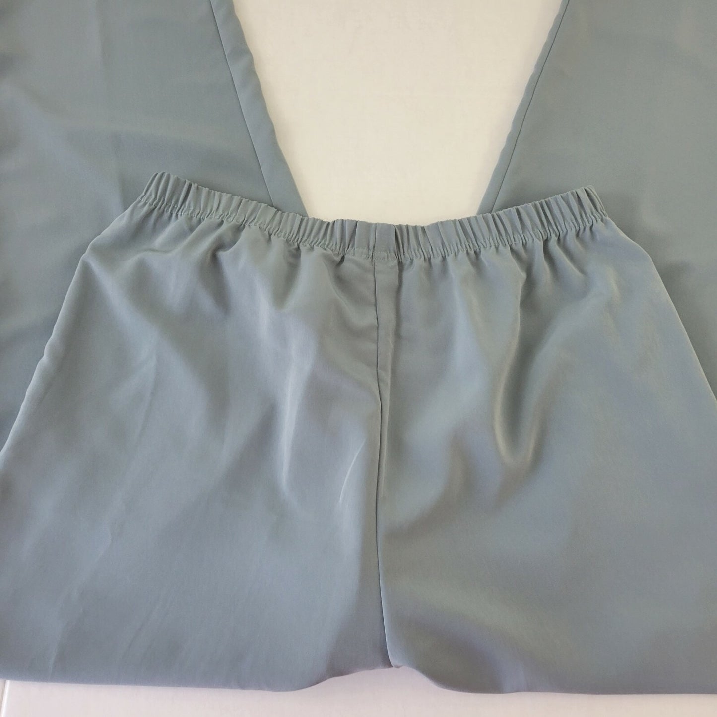 Coldwater Creek Womens Pants Extra Large Straight Leg Pull On Comfy Gray Blue