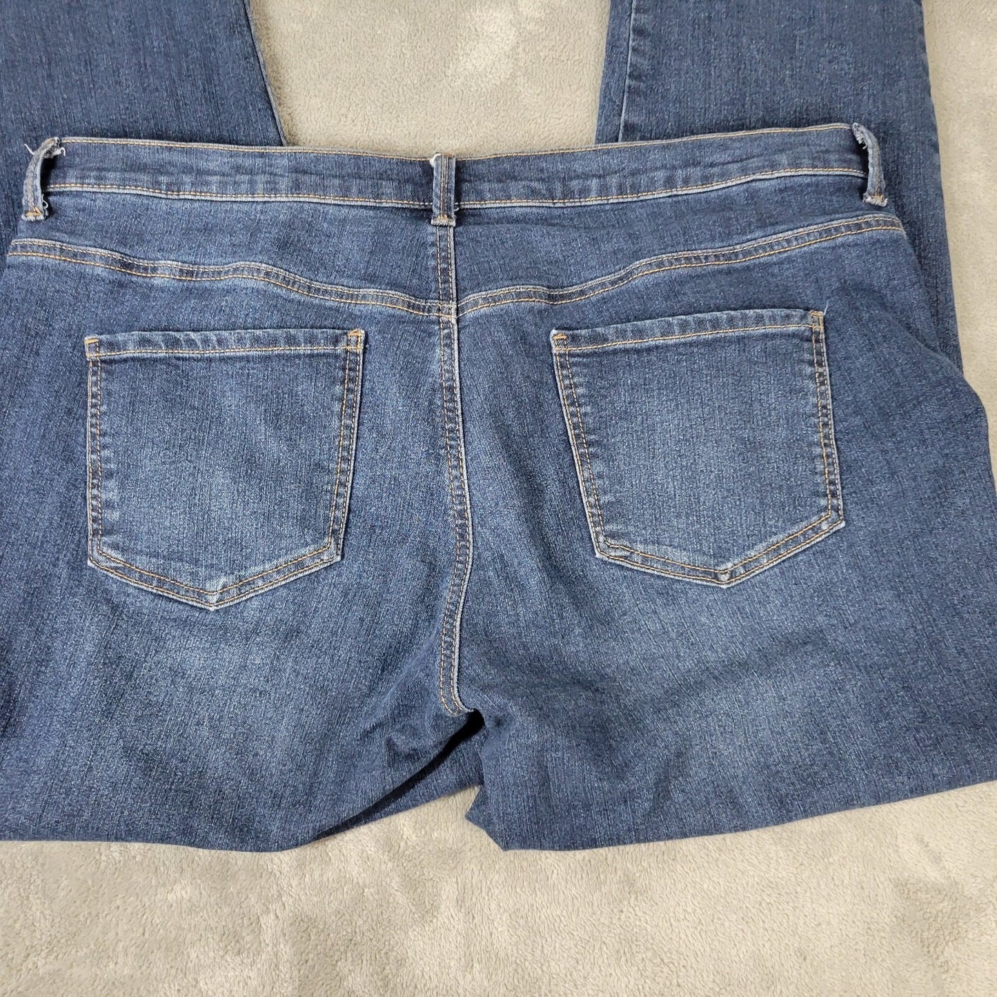 Gloria Vanderbilt Amanda Womens Jeans 18WS 18WP Capri Dark Blue Denim Zip Fly