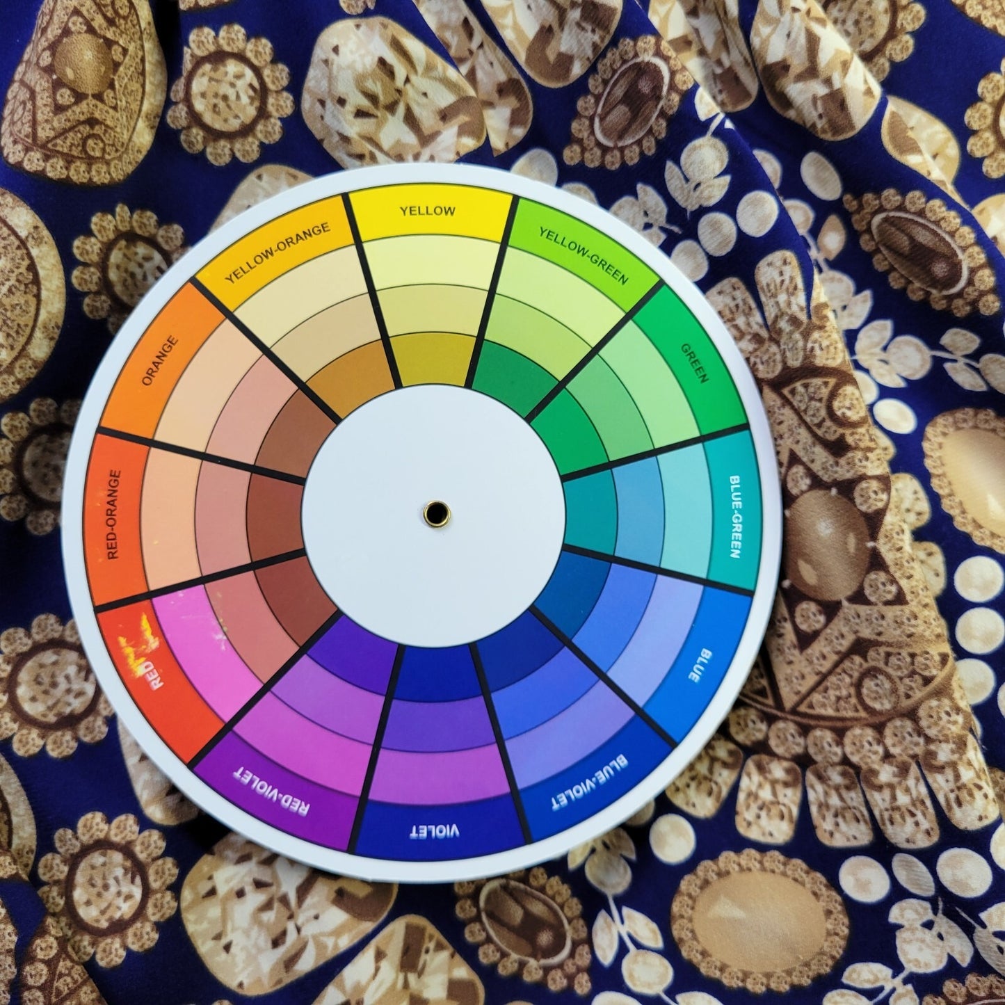 Nicole Miller Womens Top XL Tank Pleated Lightweight Blue Medallions Casual