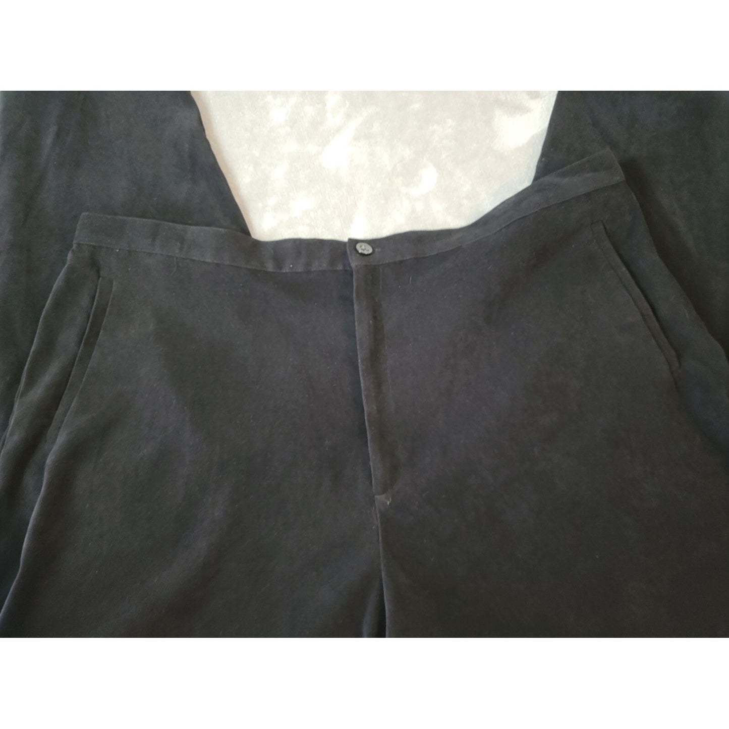 Dress Barn Womens Pants 22 Plus Tapered Straight Leg Black Light Velour Zip