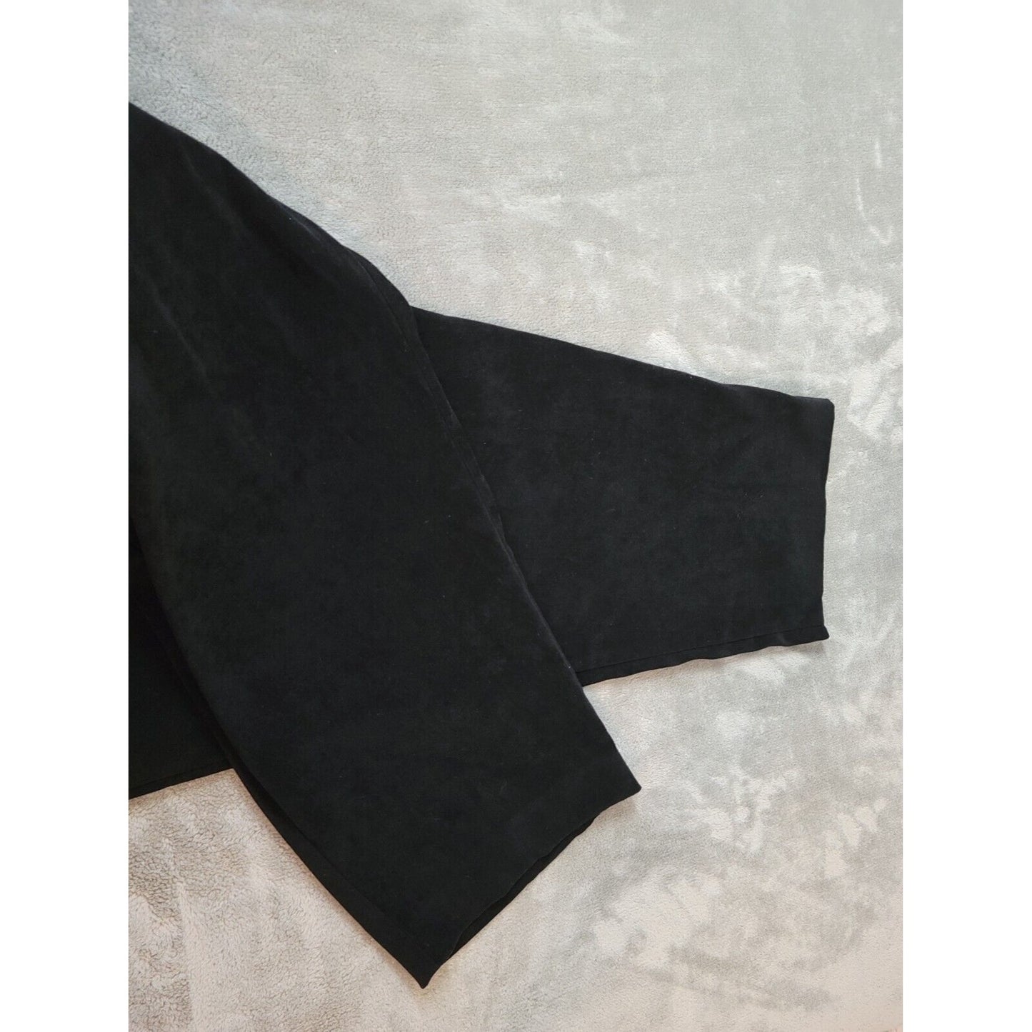 Dress Barn Womens Pants 22 Plus Tapered Straight Leg Black Light Velour Zip