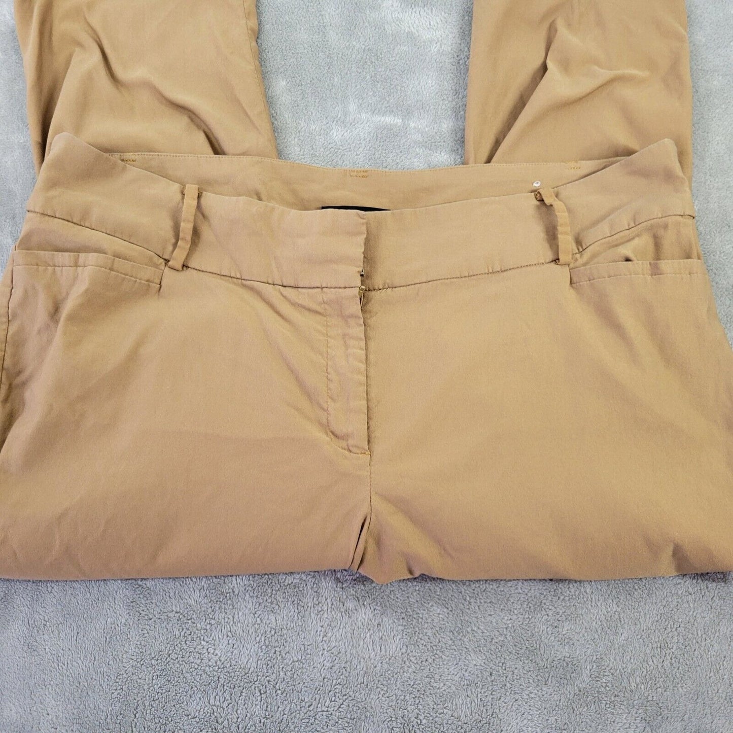 Lane Bryant Womens Pants 24 Plus Capri Tan Comfy Pockets Zip Fly Casual Travel