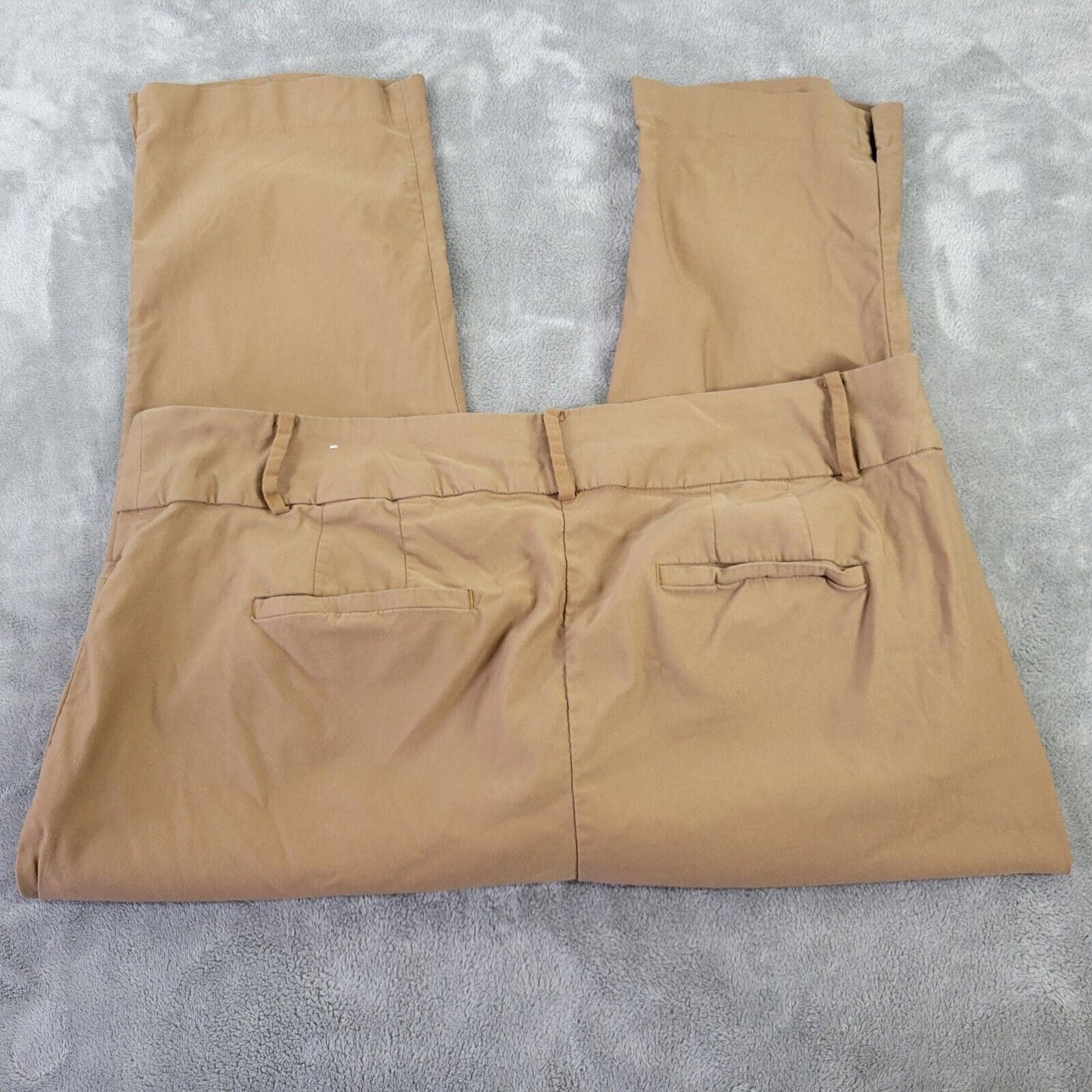 Lane Bryant Womens Pants 24 Plus Capri Tan Comfy Pockets Zip Fly Casual Travel