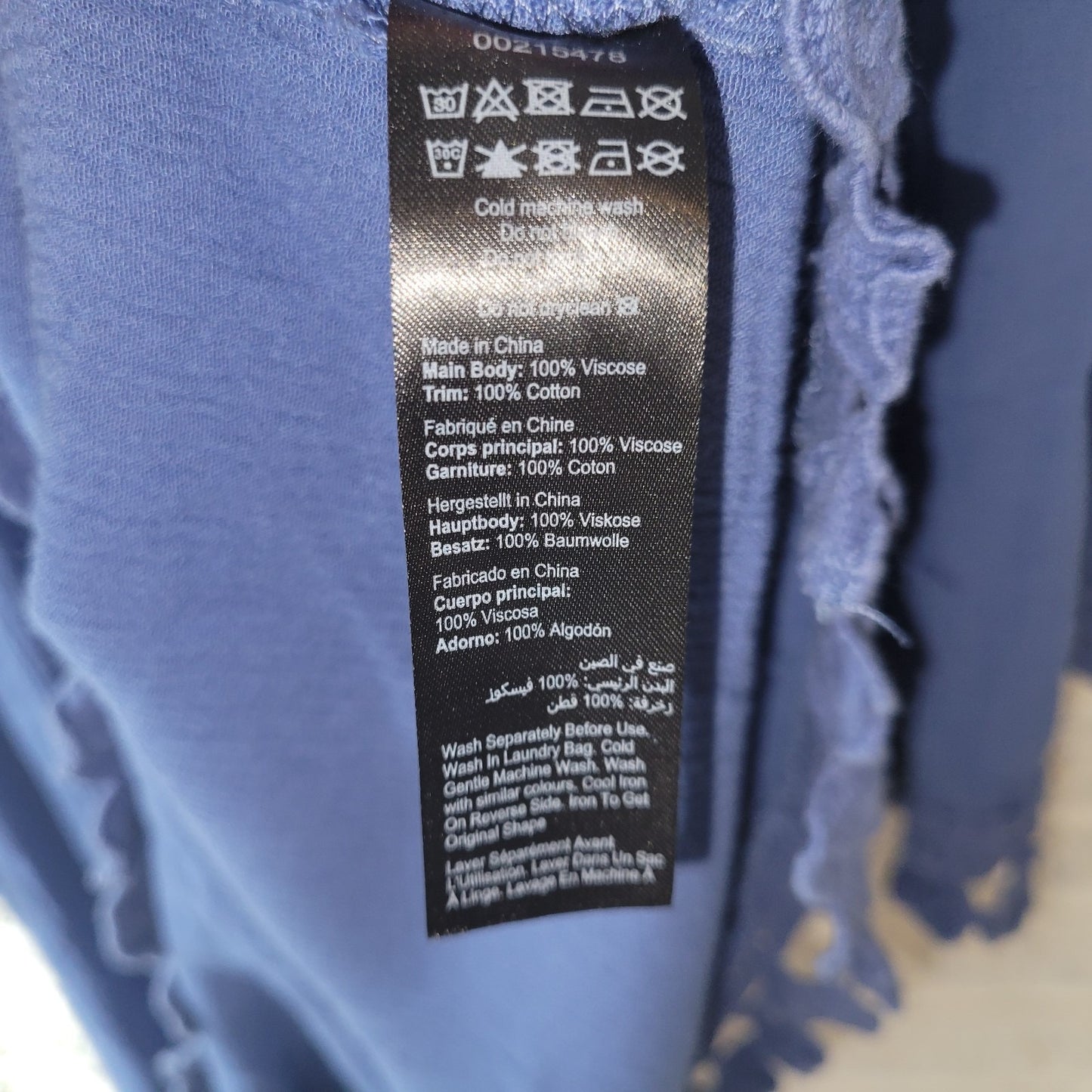 Avenue Womens Top 22 24 Plus Tunic On Off Shoulder Blue Crochet Trim Crinkle