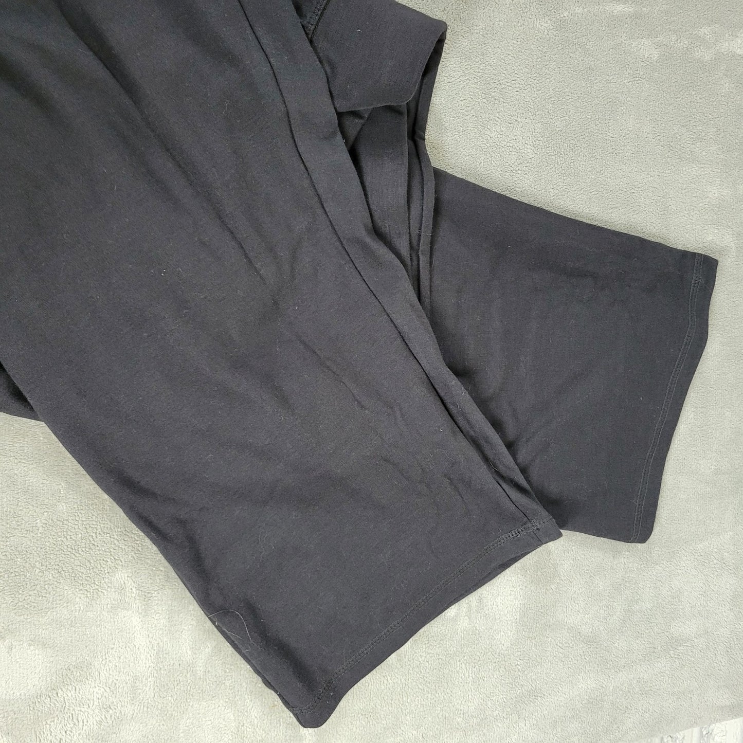 Catherines Womens Yoga Pants 5X Plus Pull On Black Cotton Blend Wide Waistband