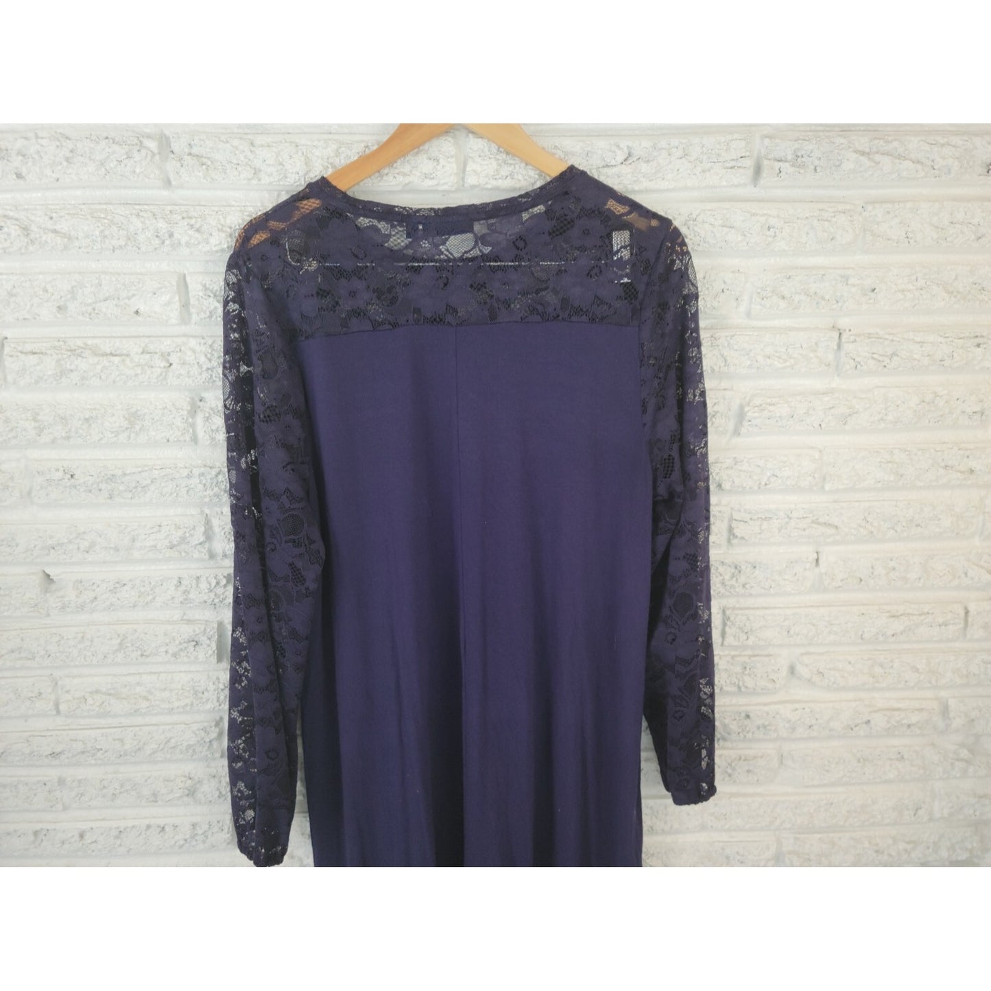 Apt 9 Womens Dress Extra Large XL Mini Shirt Lace Pullover Long Sleeve Career