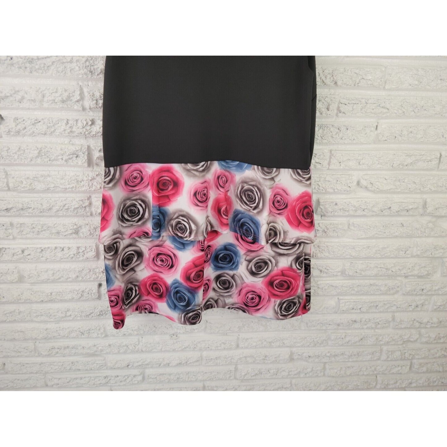 Lucy Diamonds Womens Dress 3X Plus Tank Mini Pull On Tiered Pink Floral Casual