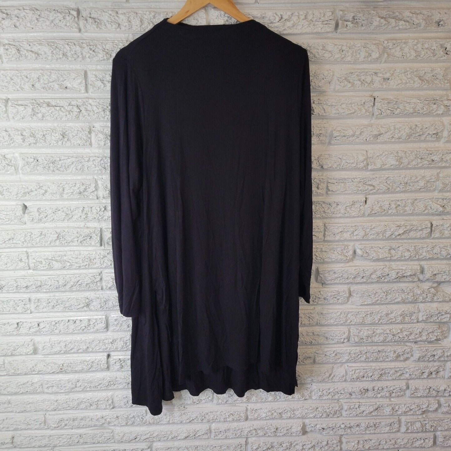 Lisa Rinna QVC Womens Dress Extra Large XL Mini Long Sleeve Black Lightweight