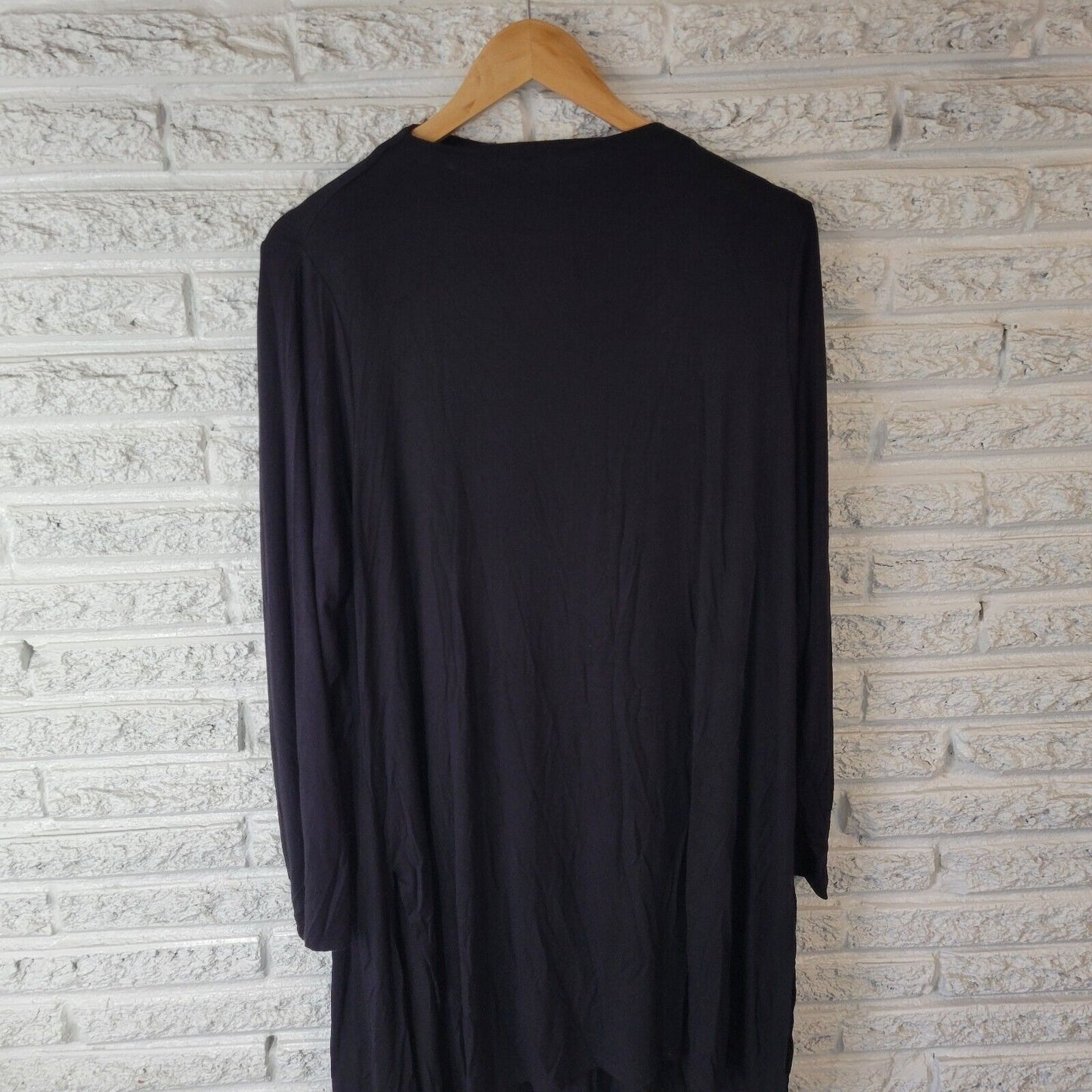 Lisa Rinna QVC Womens Dress Extra Large XL Mini Long Sleeve Black Lightweight