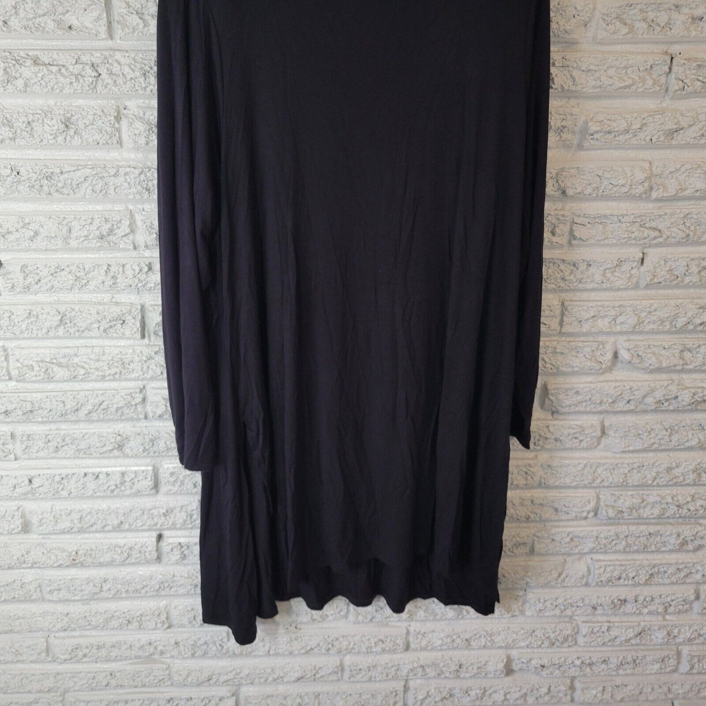 Lisa Rinna QVC Womens Dress Extra Large XL Mini Long Sleeve Black Lightweight