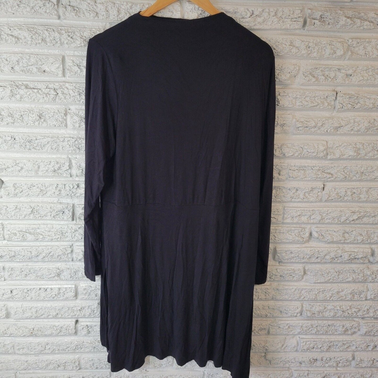 Lisa Rinna QVC Womens Dress Extra Large XL Mini Long Sleeve Black Lightweight