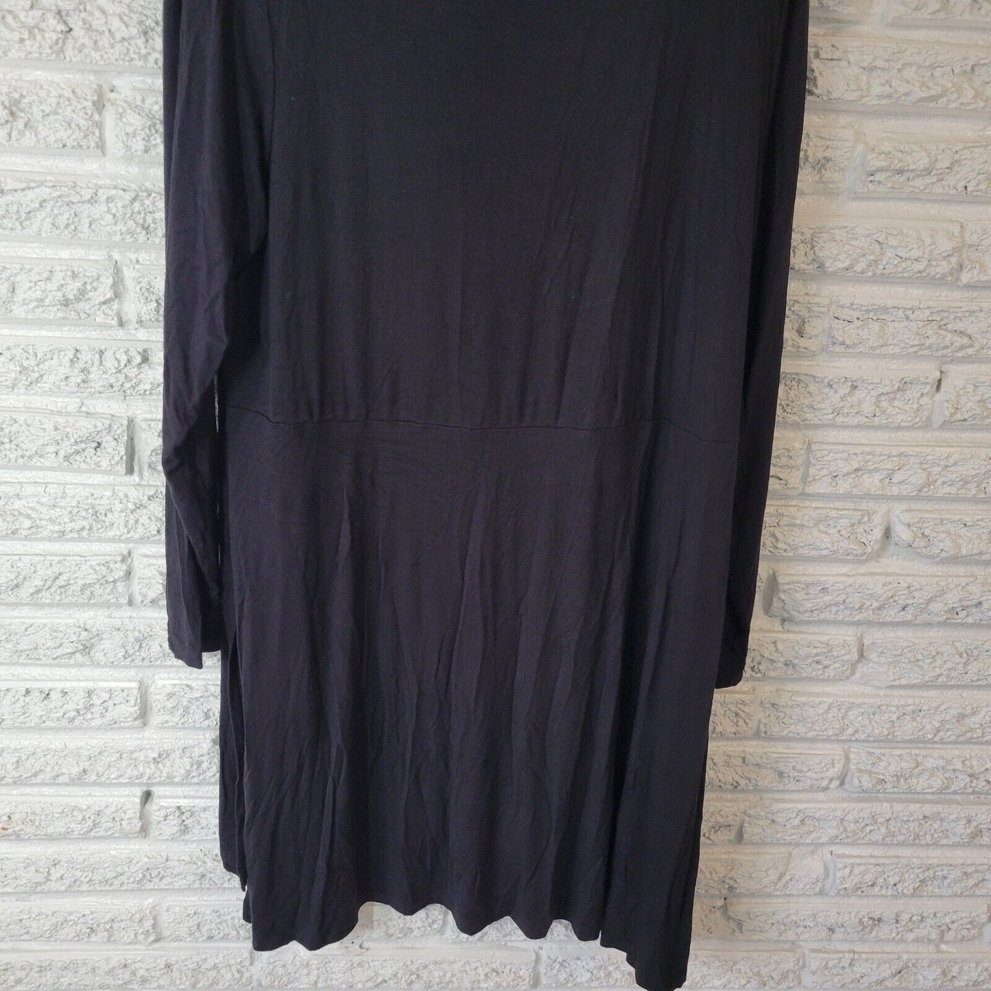 Lisa Rinna QVC Womens Dress Extra Large XL Mini Long Sleeve Black Lightweight
