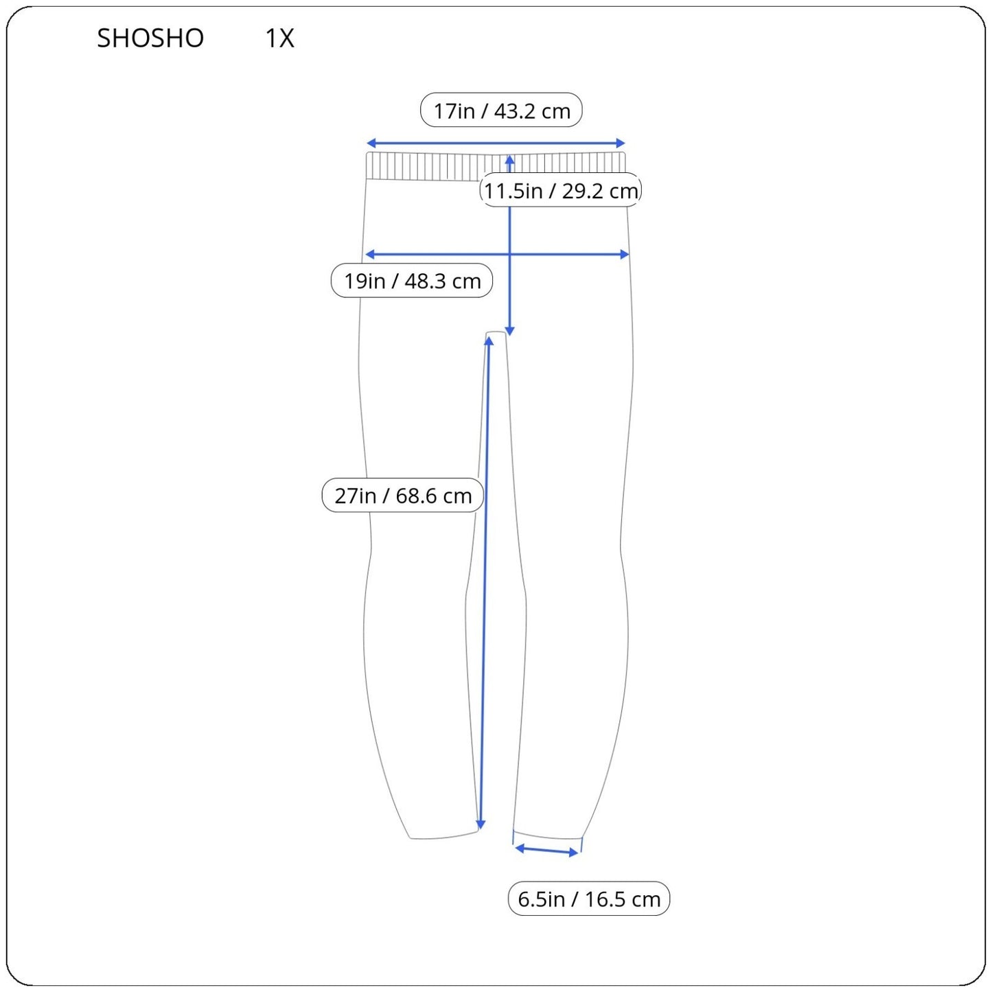 Shosho Womens Pants 1X Plus Cropped Pull On Black Poly Blend Deco Buttons Comfy