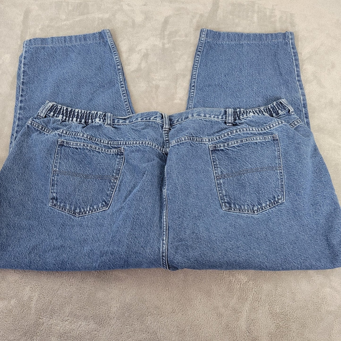 Liz Me Womens Jeans 34W Plus Cropped Capri Medium Blue Denim Cotton Zip Fly