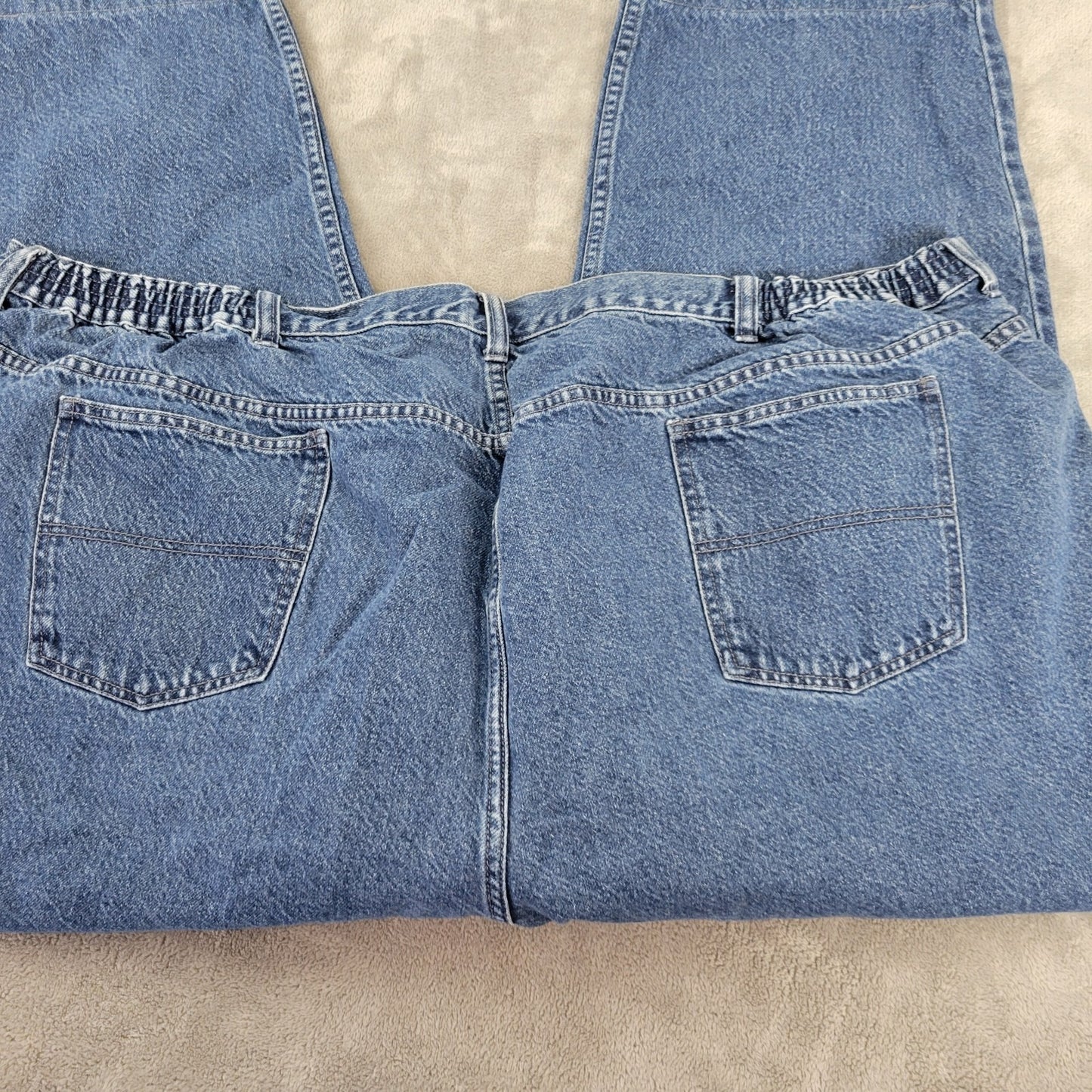 Liz Me Womens Jeans 34W Plus Cropped Capri Medium Blue Denim Cotton Zip Fly