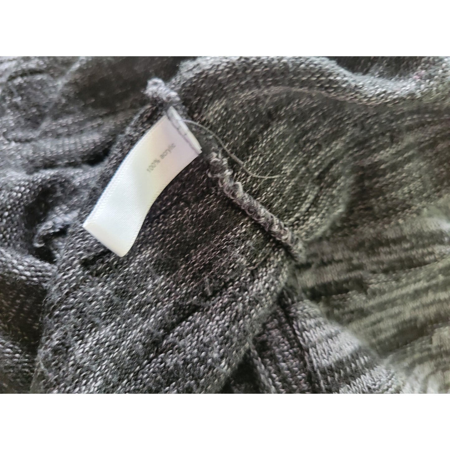 Fashion Bug Womens Sweater 3X Plus Short Sleeve Black Marled Acrylic Stretchy