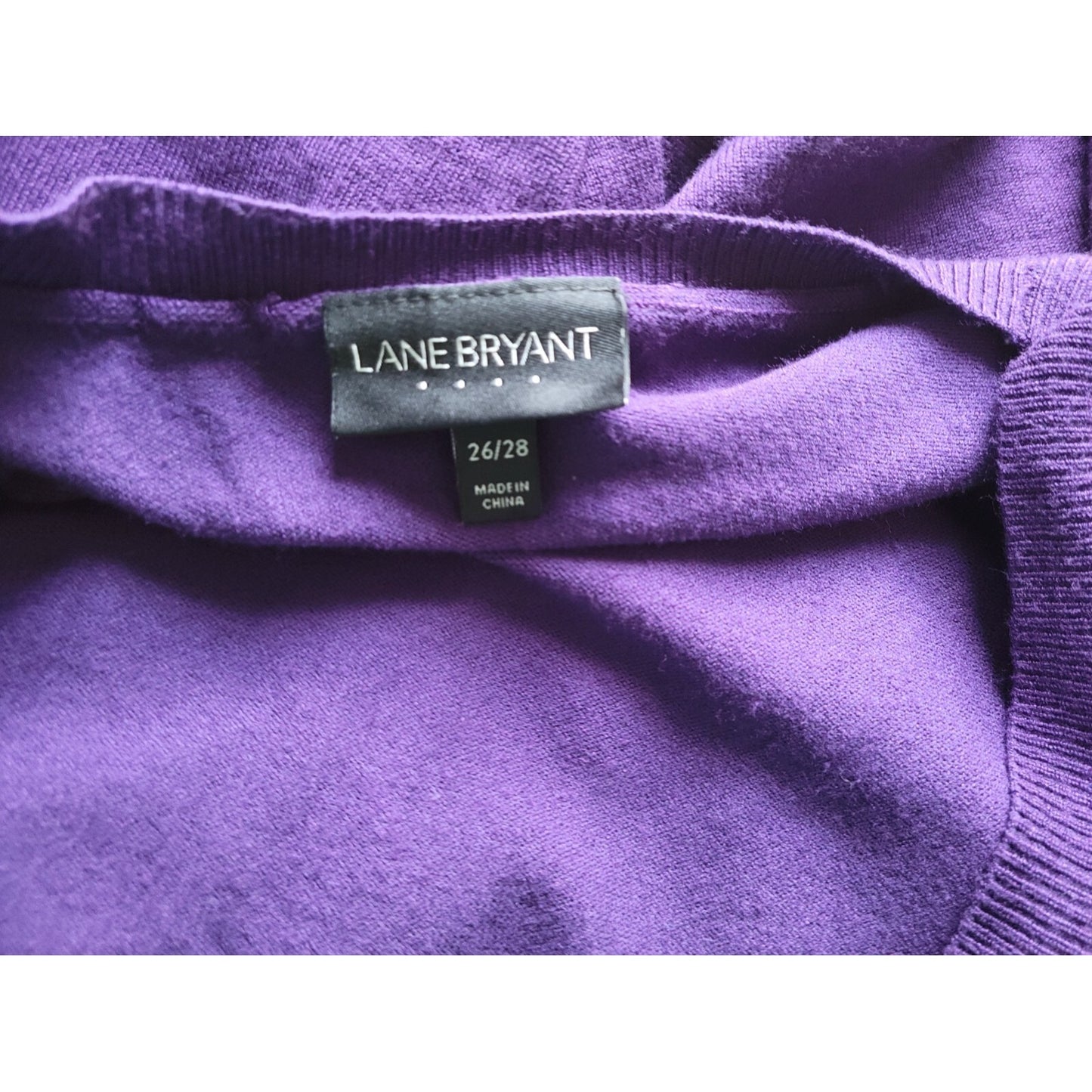 Lane Bryant Women Sweater 26 28 Plus Pullover Long Sleeve Purple Career Casual