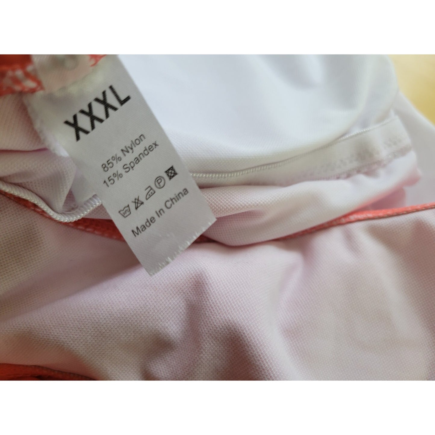 Chicsoul Women Swimsuit XXXL 3XL Plus One Piece Peach Adjustable Spaghetti Strap