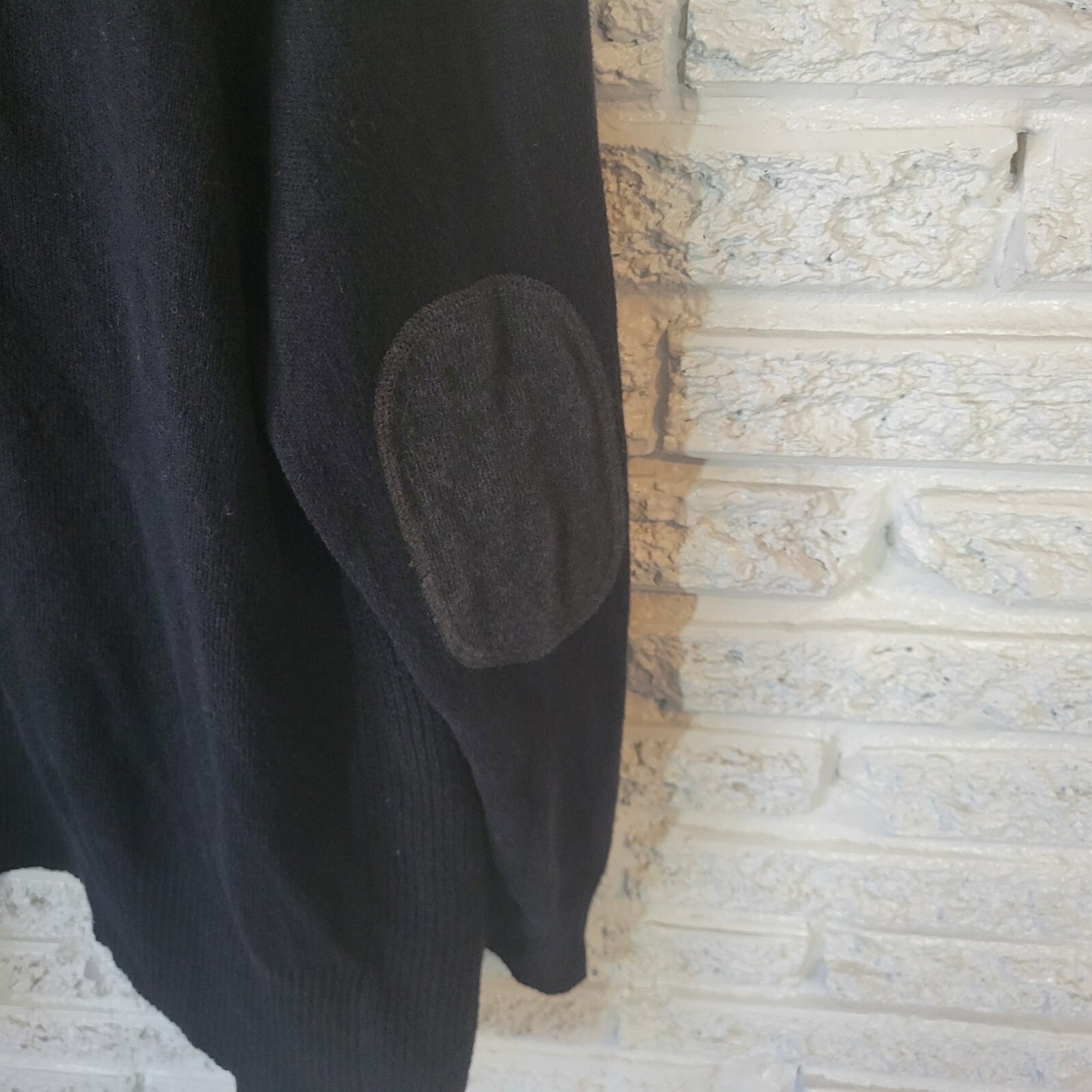 Stylus Women Sweater 3x Plus Cardigan Open Black Asymmetric Cotton Blend Comfy