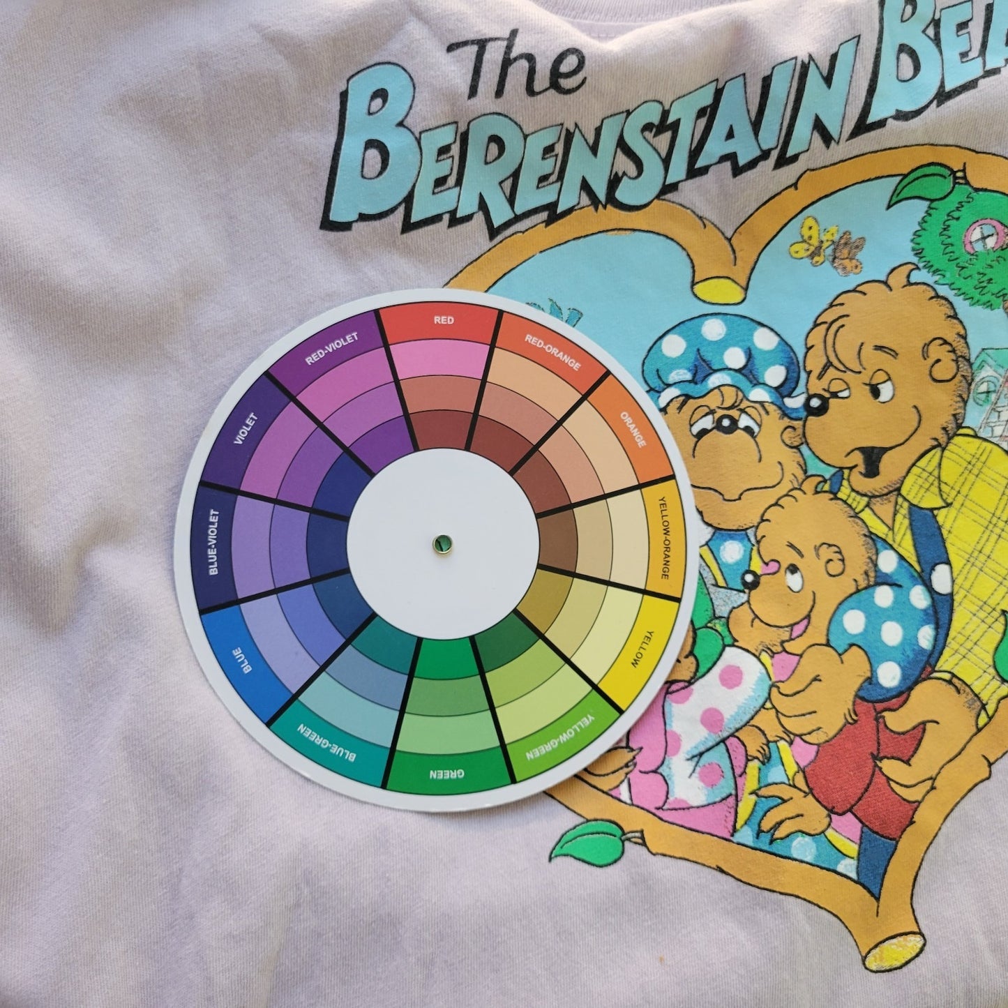 Bearenstain Bears One Size Tee Womens 1X Plus Muted Lavender Graphic Cotton Crew