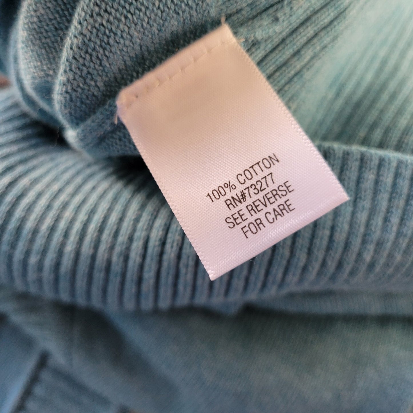 Sonoma Womens Sweater 1X Plus Long Sleeve Argyle Blue Green Cotton Pullover