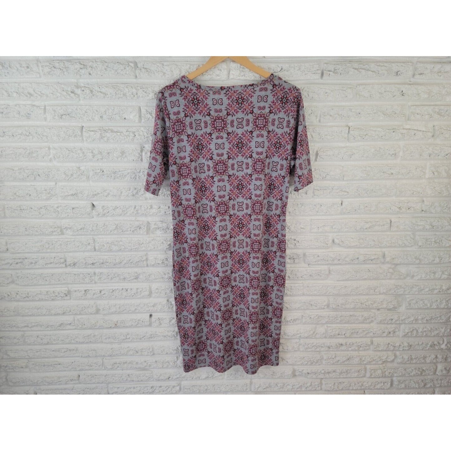 Lularoe Womens Dress Extra Large XL Shirt Pullover Gray Geometric Casual Comfy