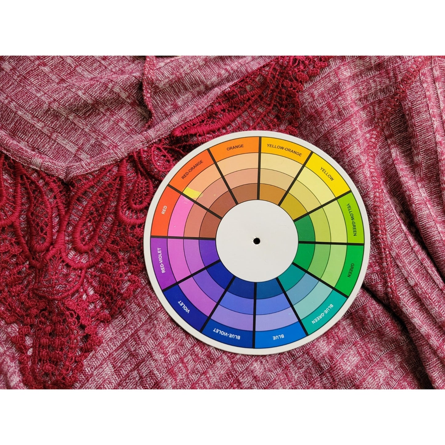 Faded Glory Womens Top 1X Plus Tunic Knit Burgundy Crochet Lightweight Casual