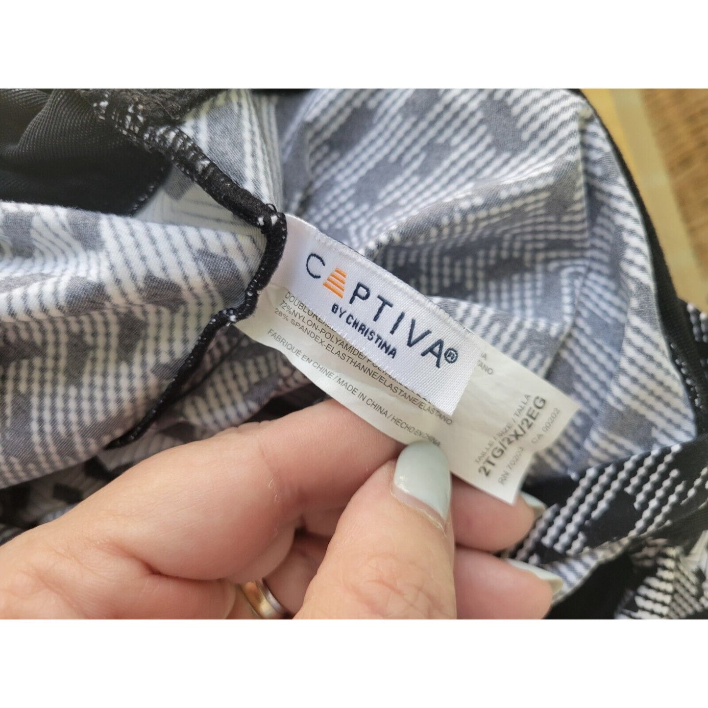 Captiva Christina Womens Swimsuit 2X One Piece Wide Strap Criss Cross Back Gray