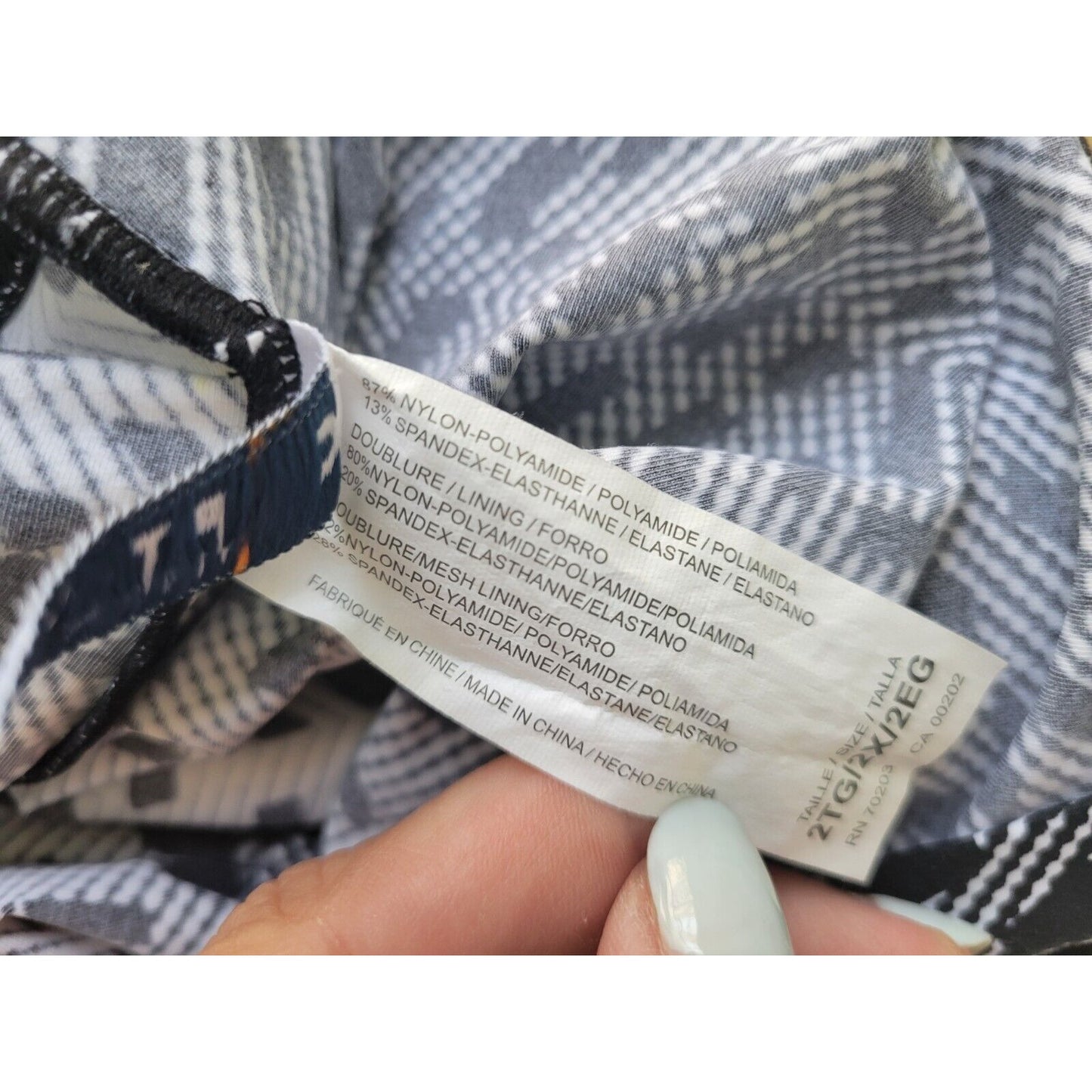 Captiva Christina Womens Swimsuit 2X One Piece Wide Strap Criss Cross Back Gray