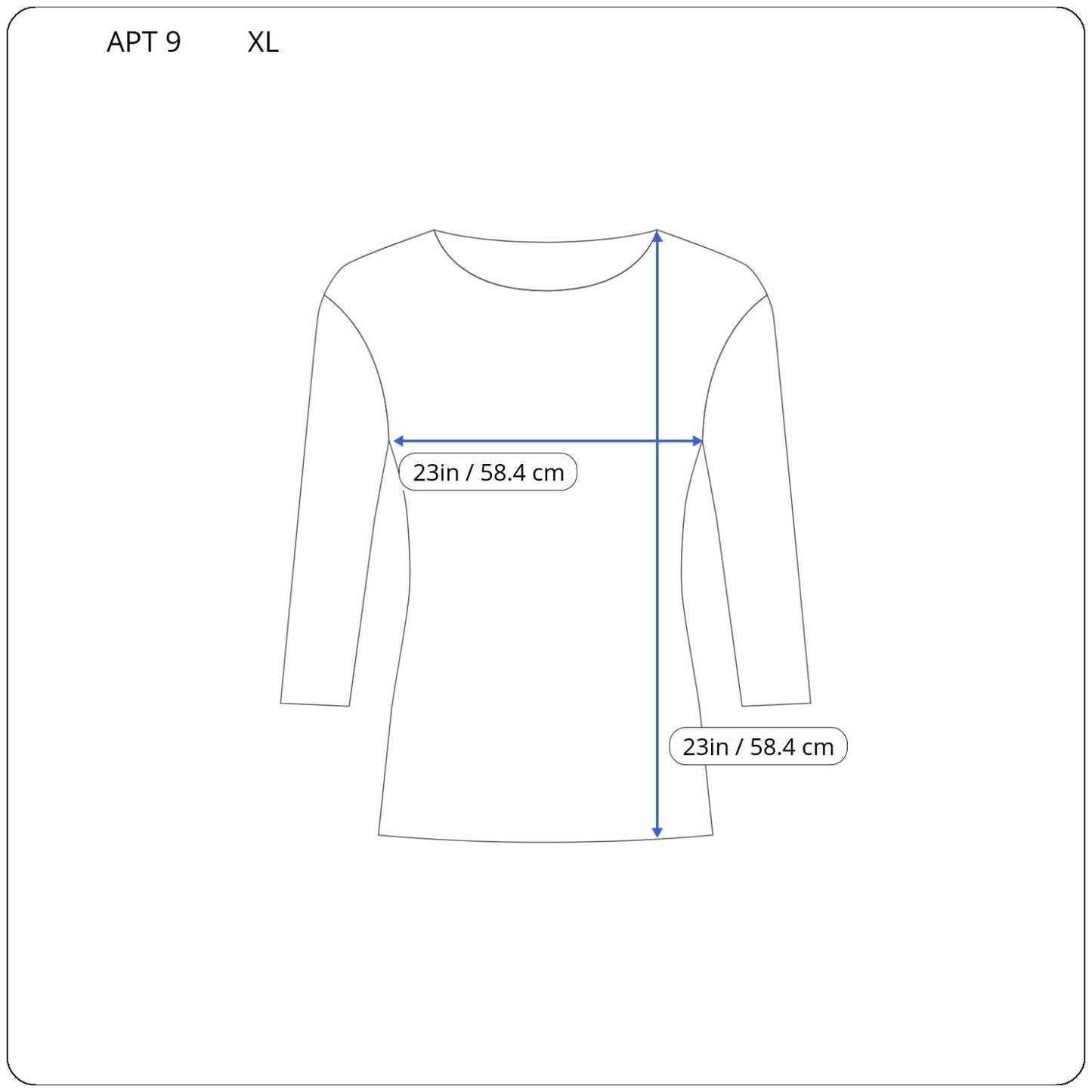 Apt 9 Women Top Extra Large 3/4 Elastic Sleeve Gray Animal Print Casual Comfy