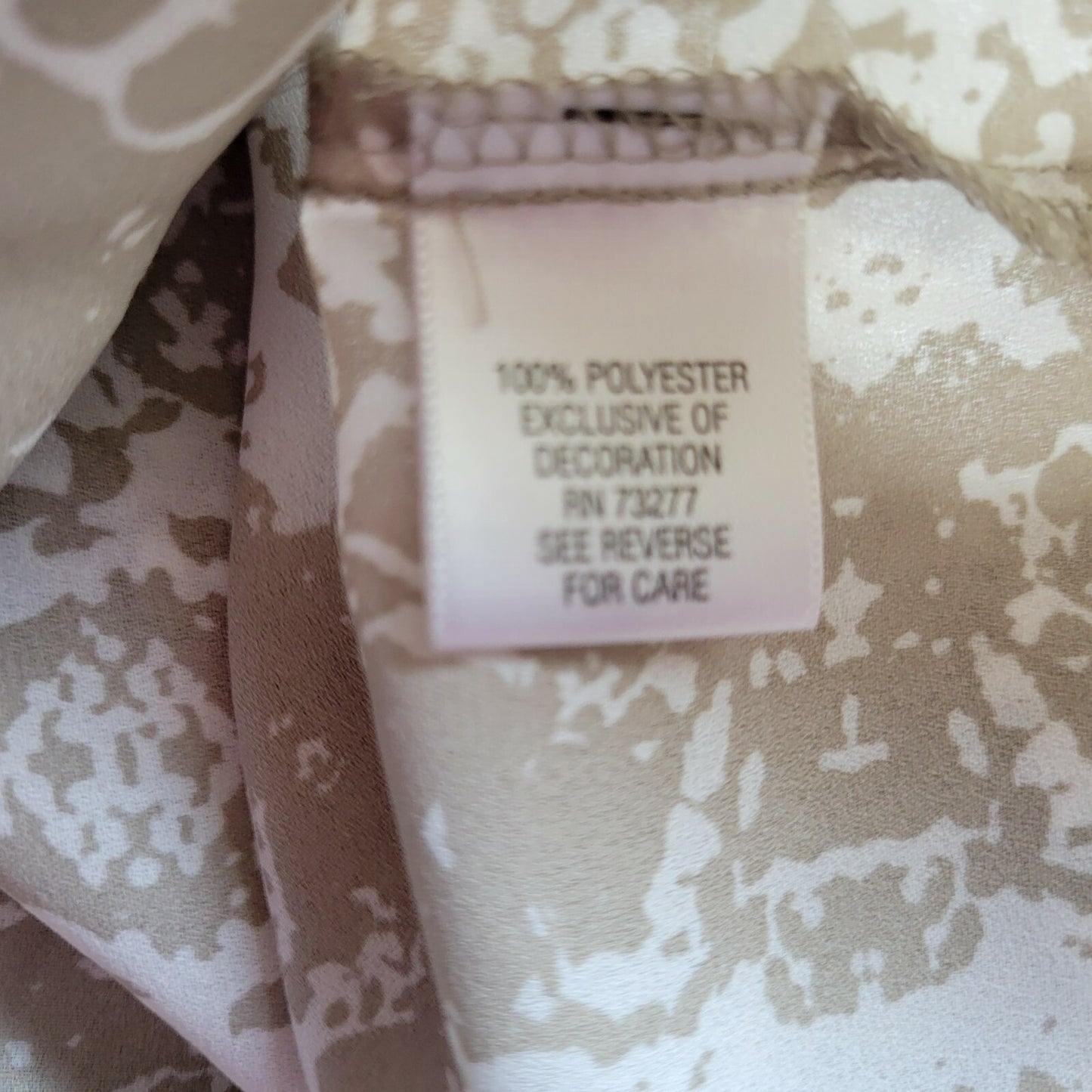 Apt 9 Women Top Extra Large 3/4 Elastic Sleeve Gray Animal Print Casual Comfy