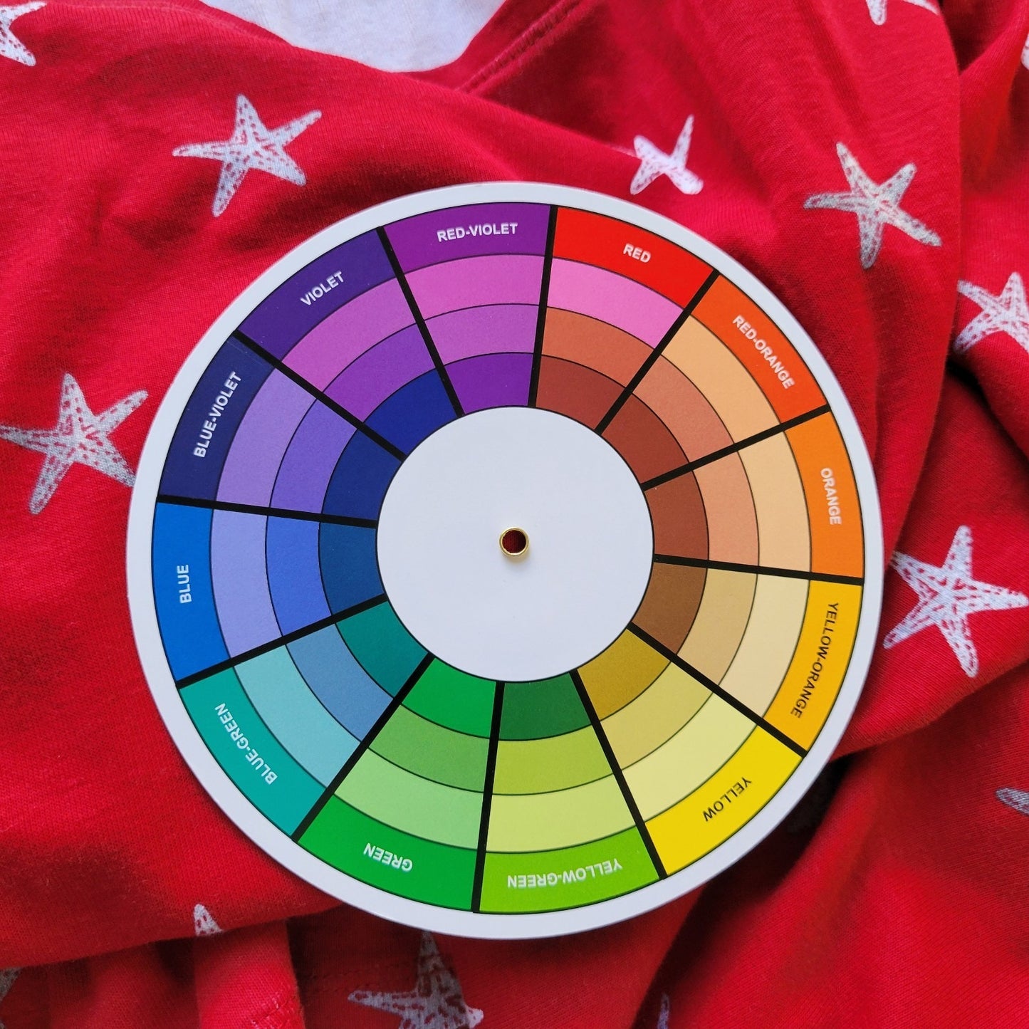 Croft Barrow Women Top 3X Plus Tee Short Sleeve Red Starfish Cotton Casual Comfy