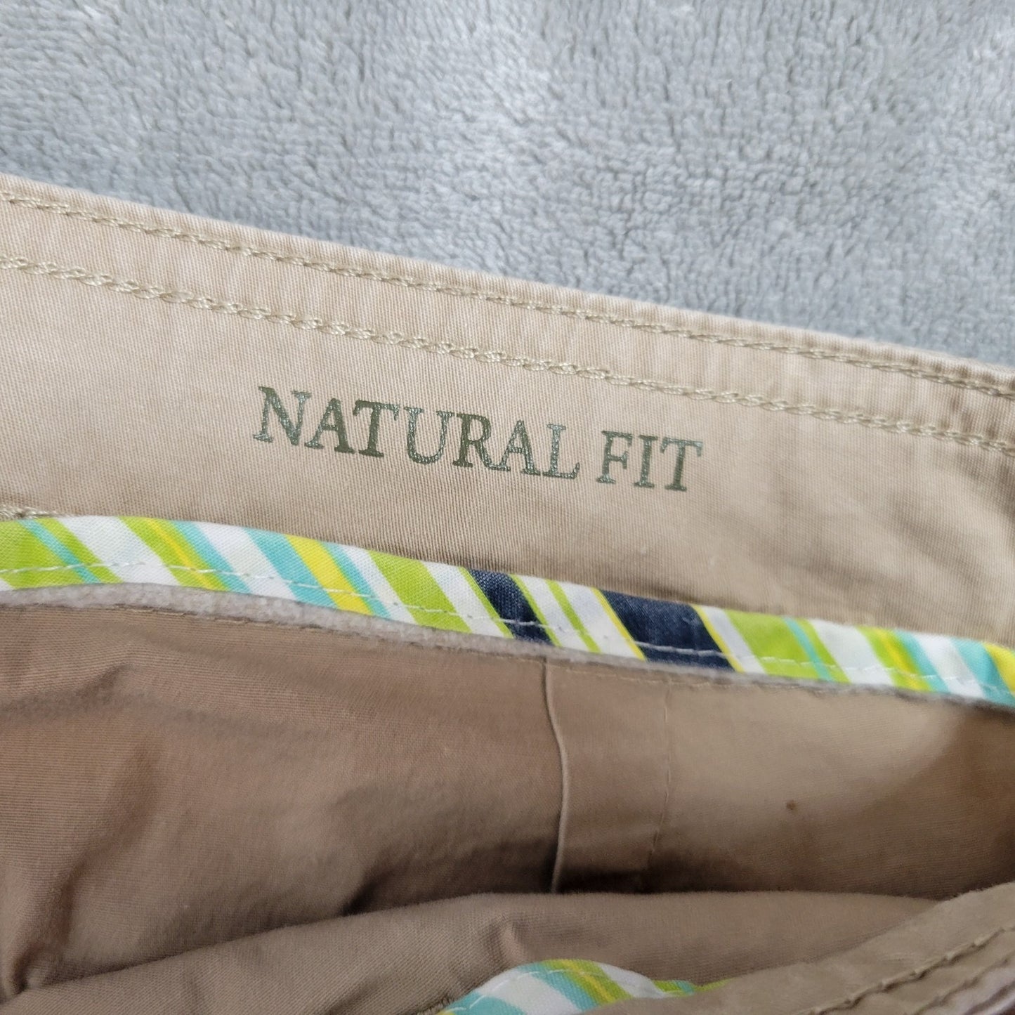 Croft Barrow Womens Shorts 16 Plus Bermuda Beige Walking Natural Fit Zip Fly