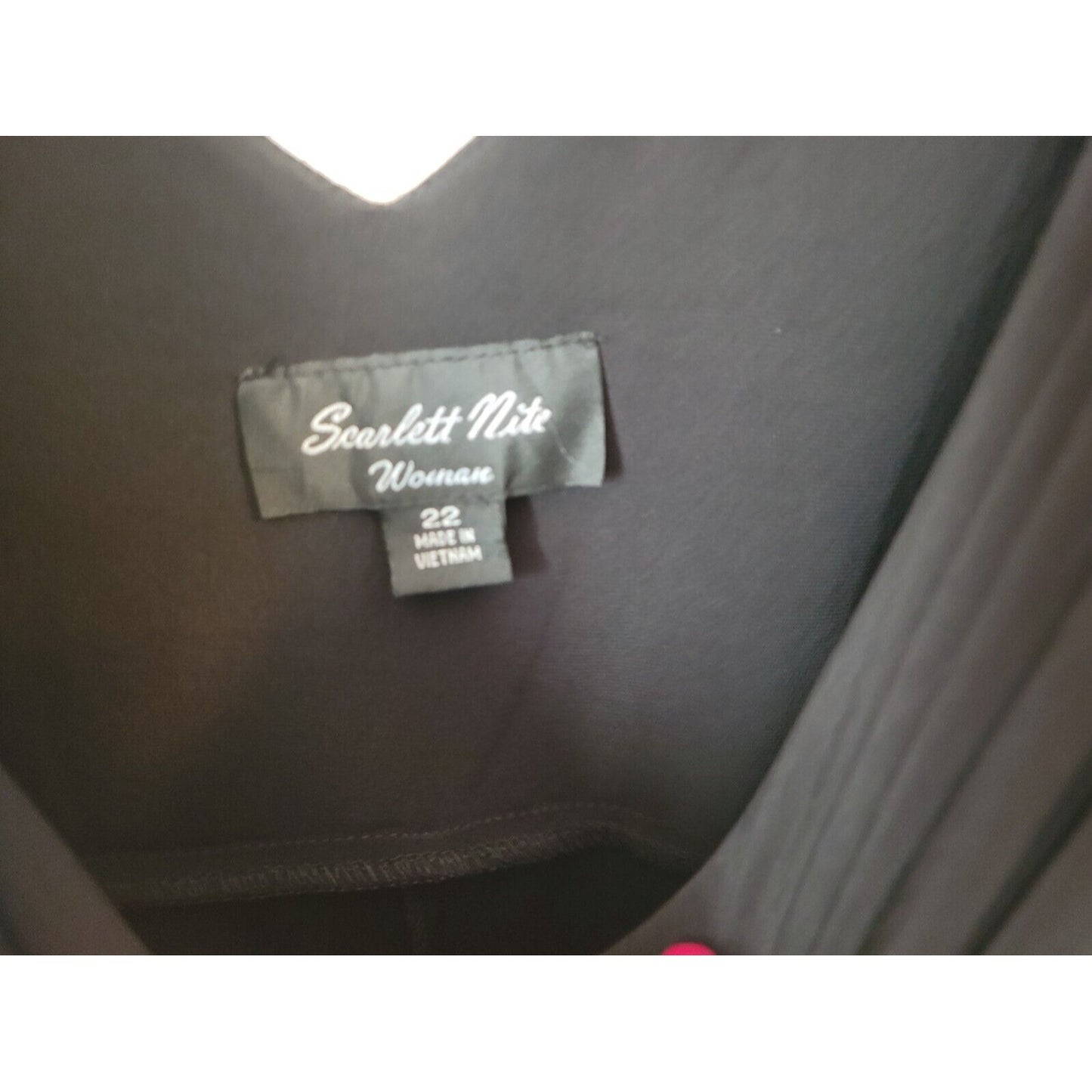 Scarlett Nite Womens Dress 22 Plus Sleeveless Party Black Poly Blend Elegant