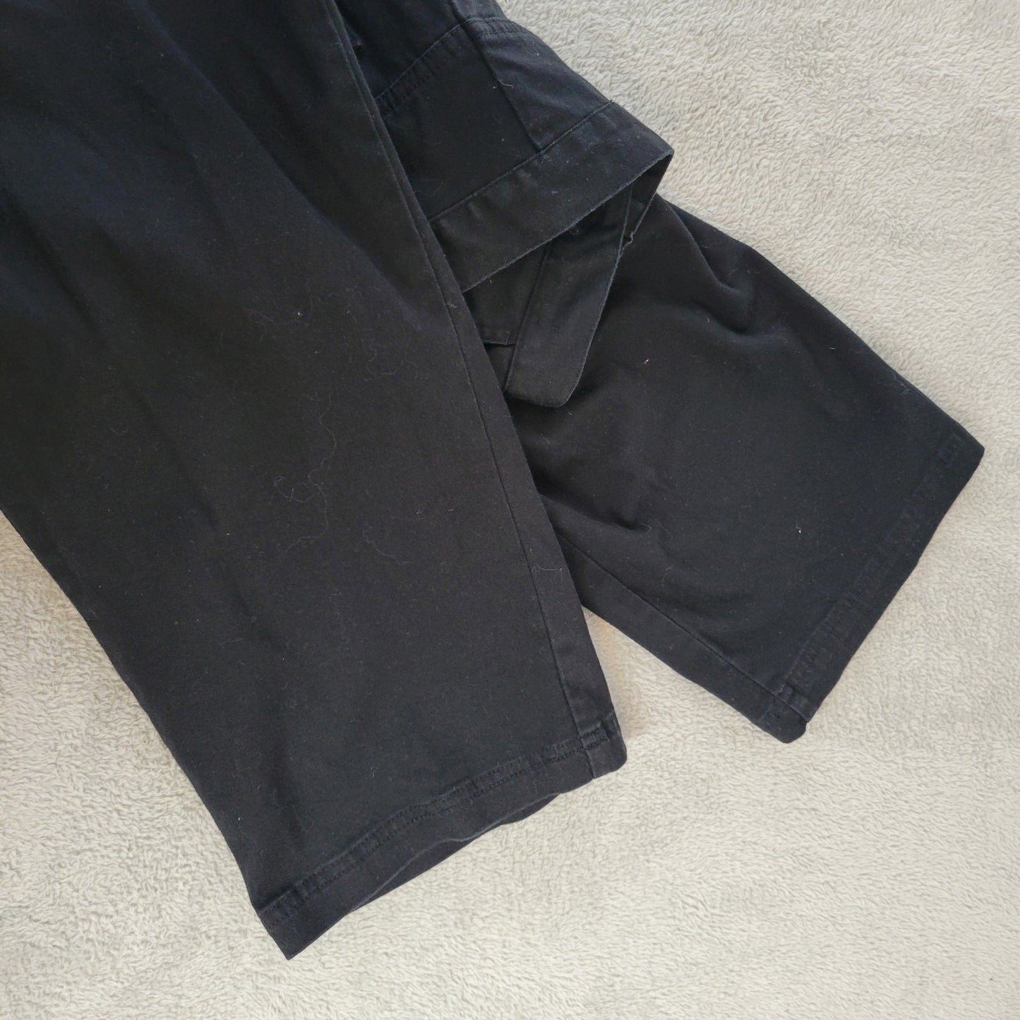 CJ Banks Womens Pants 16W Pants Cropped Straight Leg Black Zip Fly Comfy Pockets
