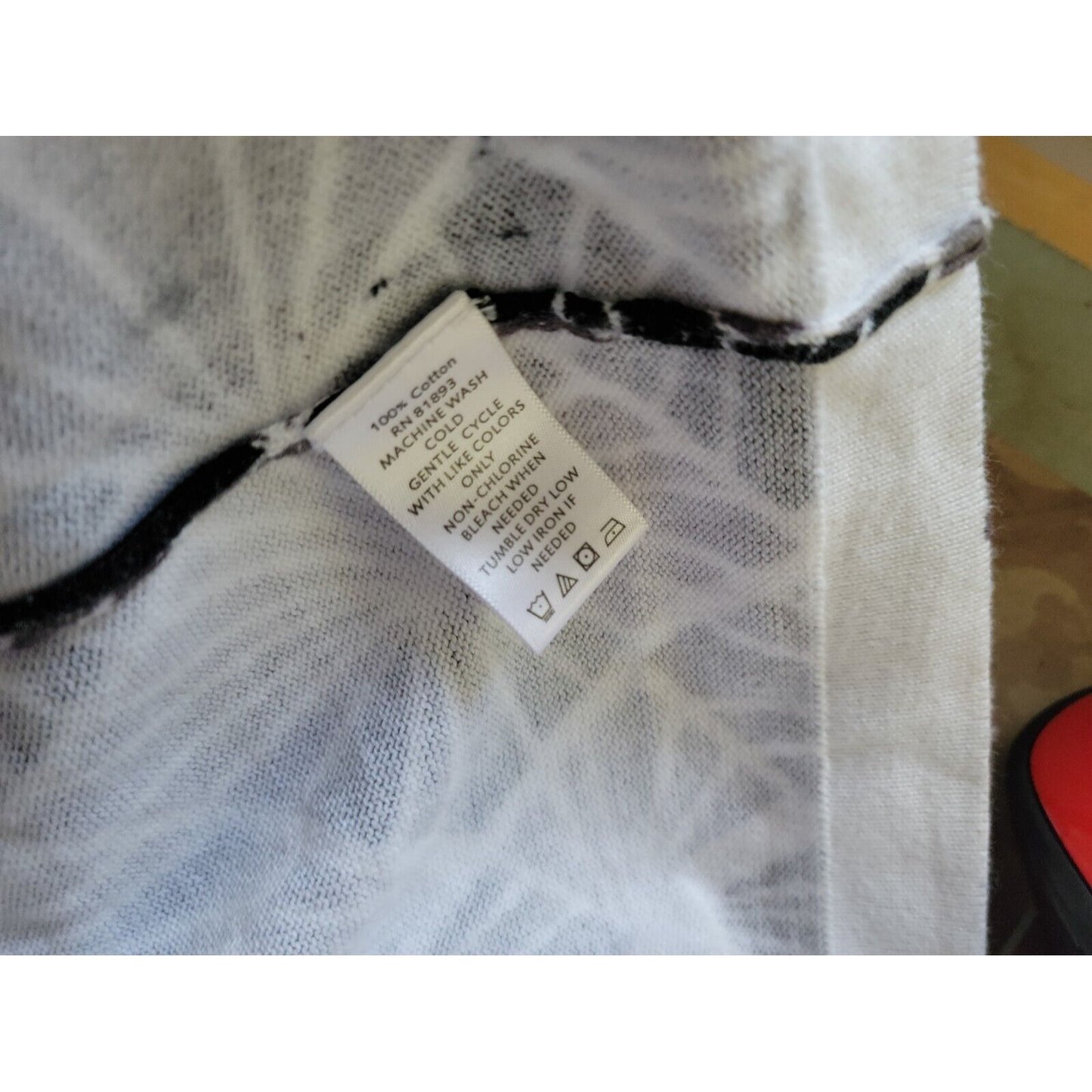 Isaac Mizrahi Live QVC Womens Top 1X Tank Black Geometric Cotton Knit Pullover