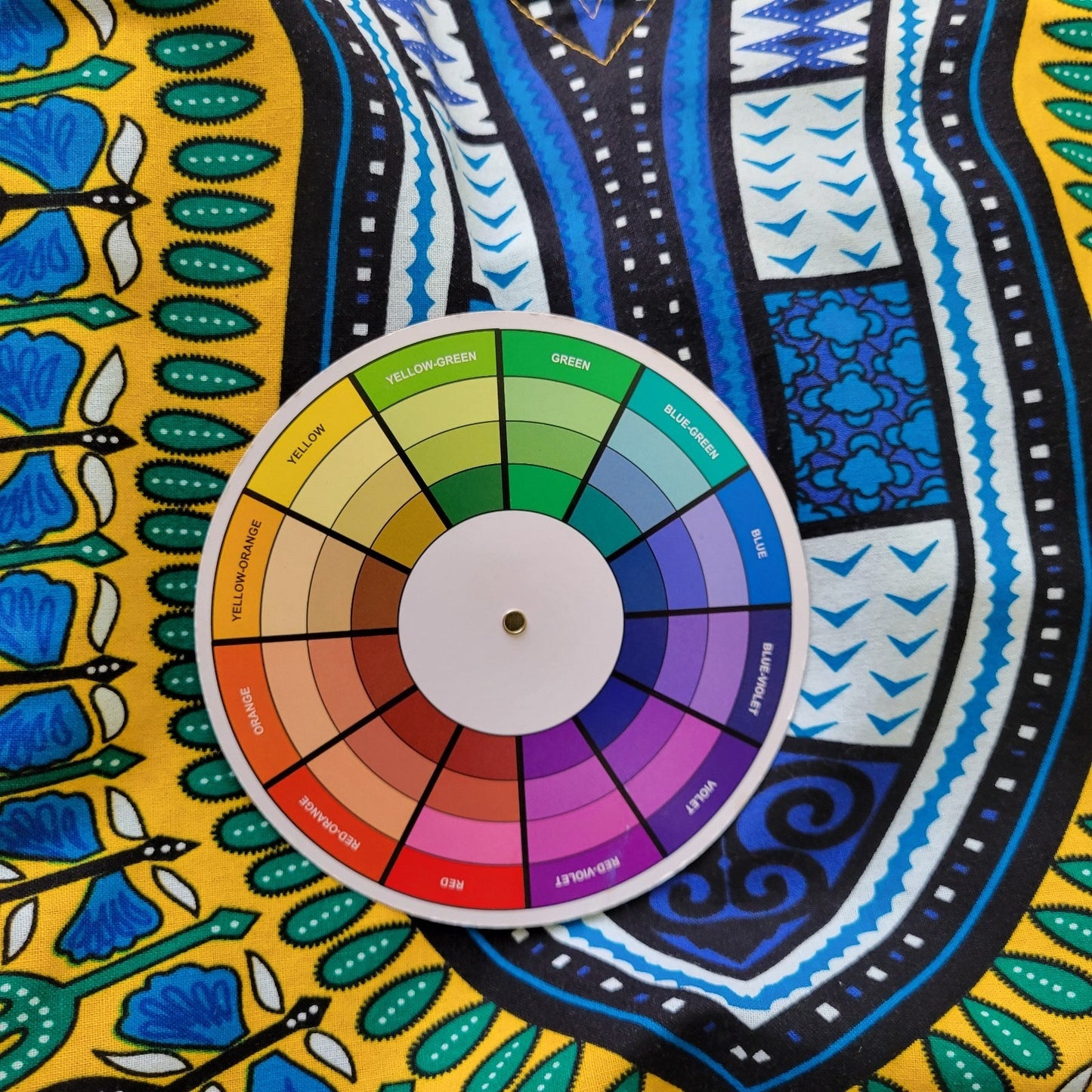 It Girl Womens Top XL Tunic Dolman Sleeve Yellow Geometric Boho Festival Cotton