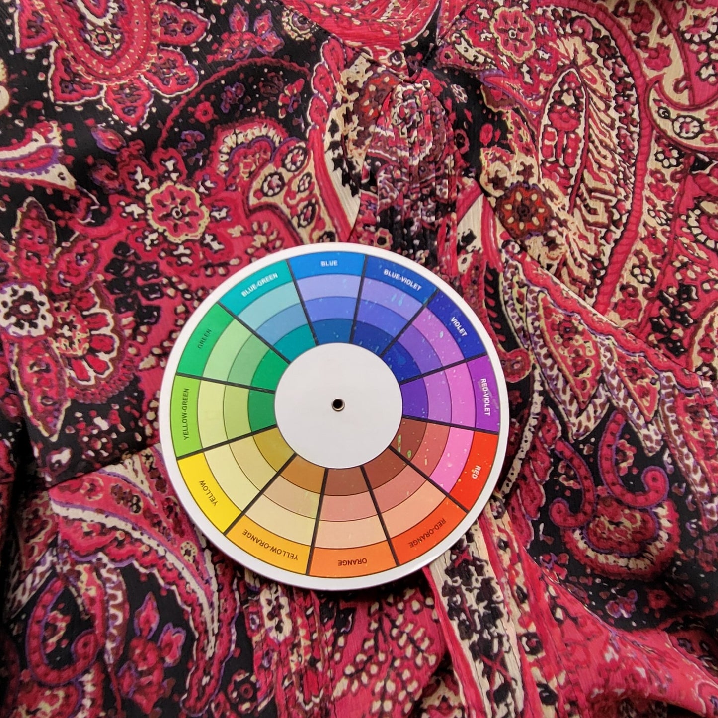 Ana Women Top 3X Plus Sleeveless Burgundy Black Paisley Side Zip Lined Polyester