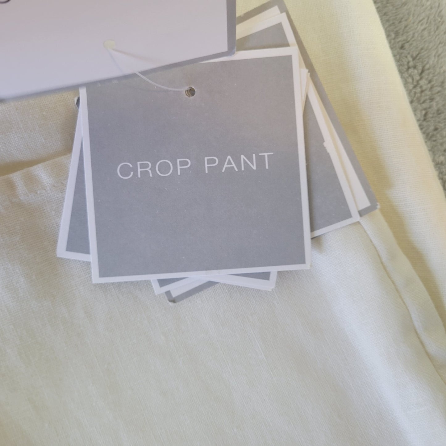 Sag Harbor Women Pants 18 Missy Capri Zip Fly Off White Beaded Lined Embroidered