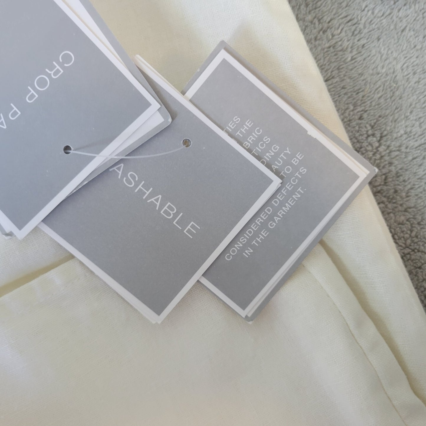 Sag Harbor Women Pants 18 Missy Capri Zip Fly Off White Beaded Lined Embroidered