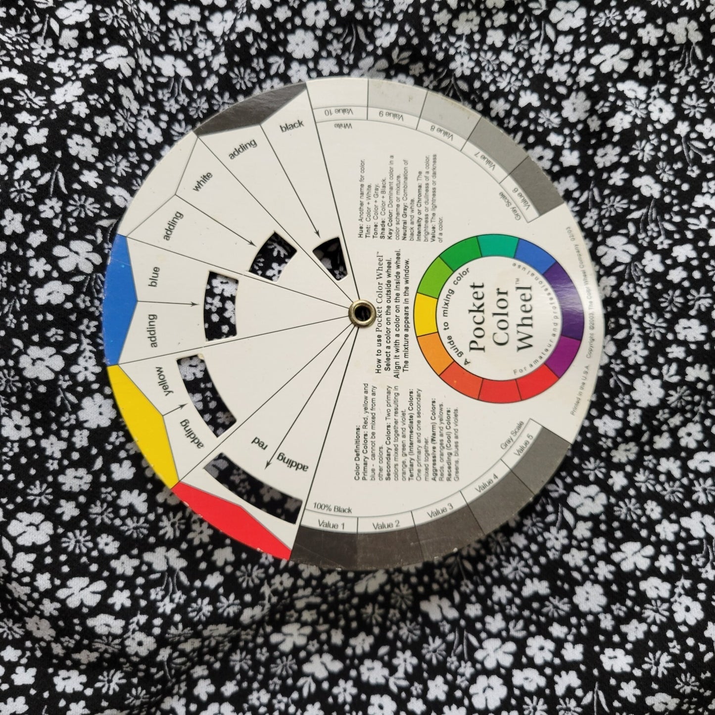 Adrianna Papell Womens Top 1X Long Sleeve Back Keyhole Black Floral Poly Blend