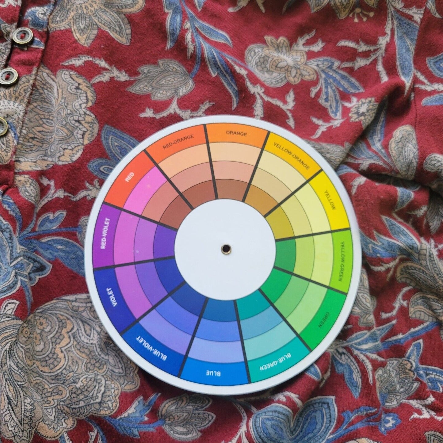 Lucky Brand Women Top Extra Large Burgundy Blue Floral Button Viscose Asymmetric