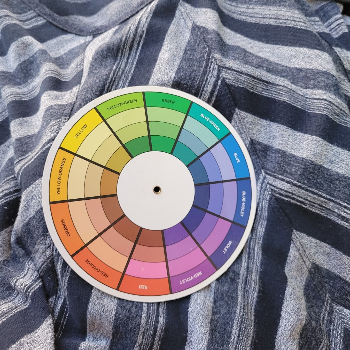 Hazel Haze Women Top XL Tee Blue Gray Stripe Asymmetric Lightweight Casual Comfy