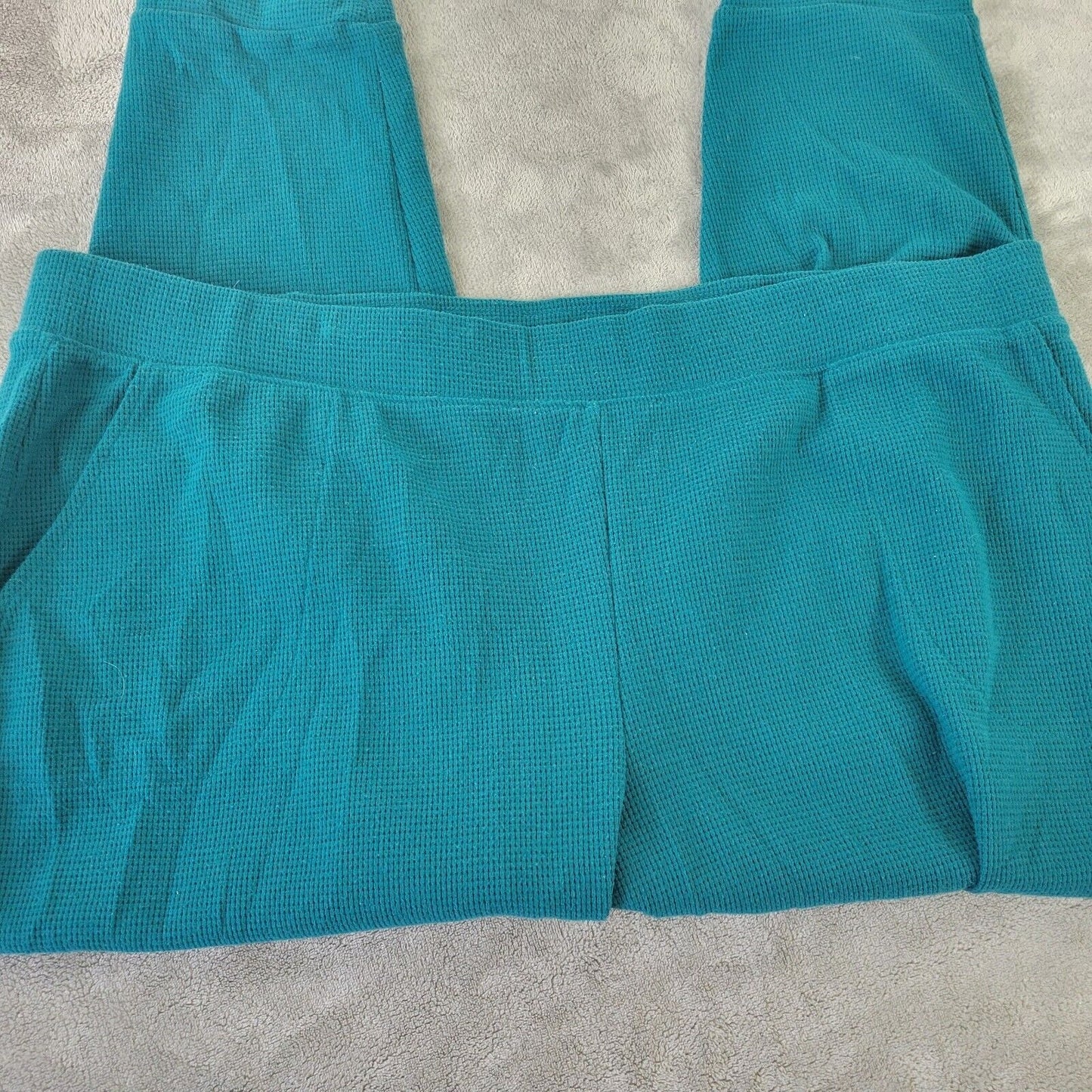 Denim Co Womens Pants 2XP Petite Pull On Green Poly Blend Pockets Jogger Casual