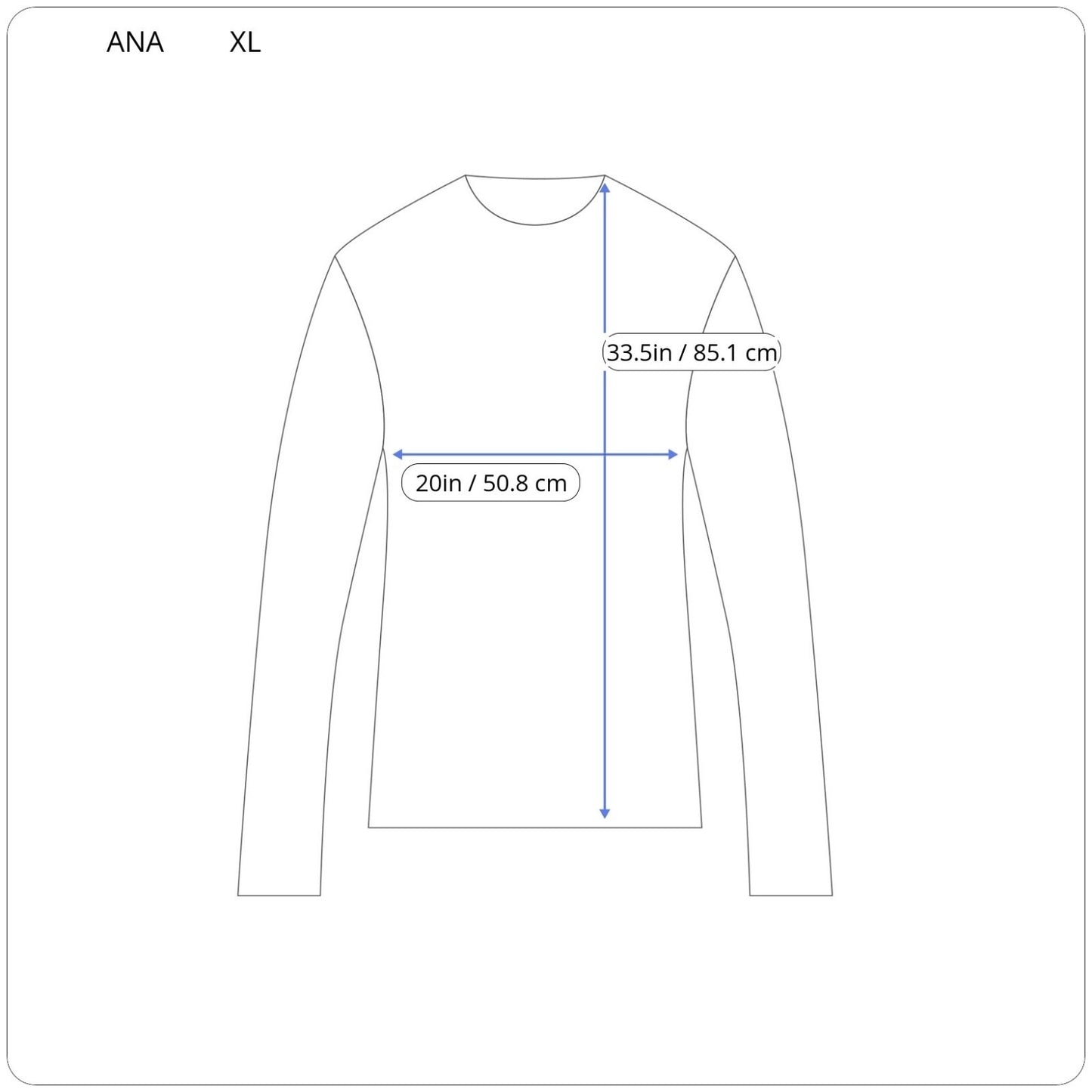 Ana Women Sweater Extra Large XL Long Sleeve Tunic Blue Lightweight Casual Sheer